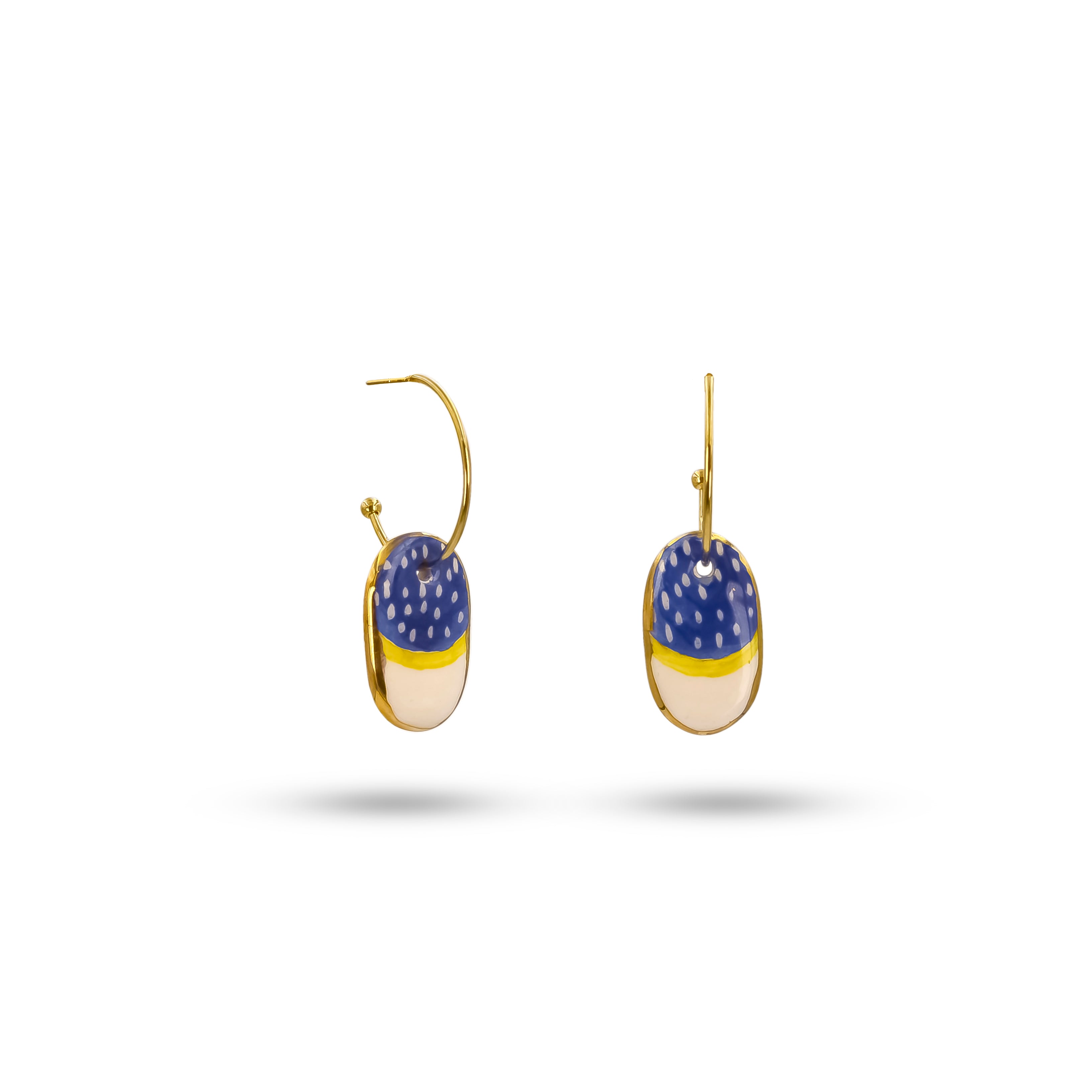 Barcelona Breeze Ceramic Hook Earrings