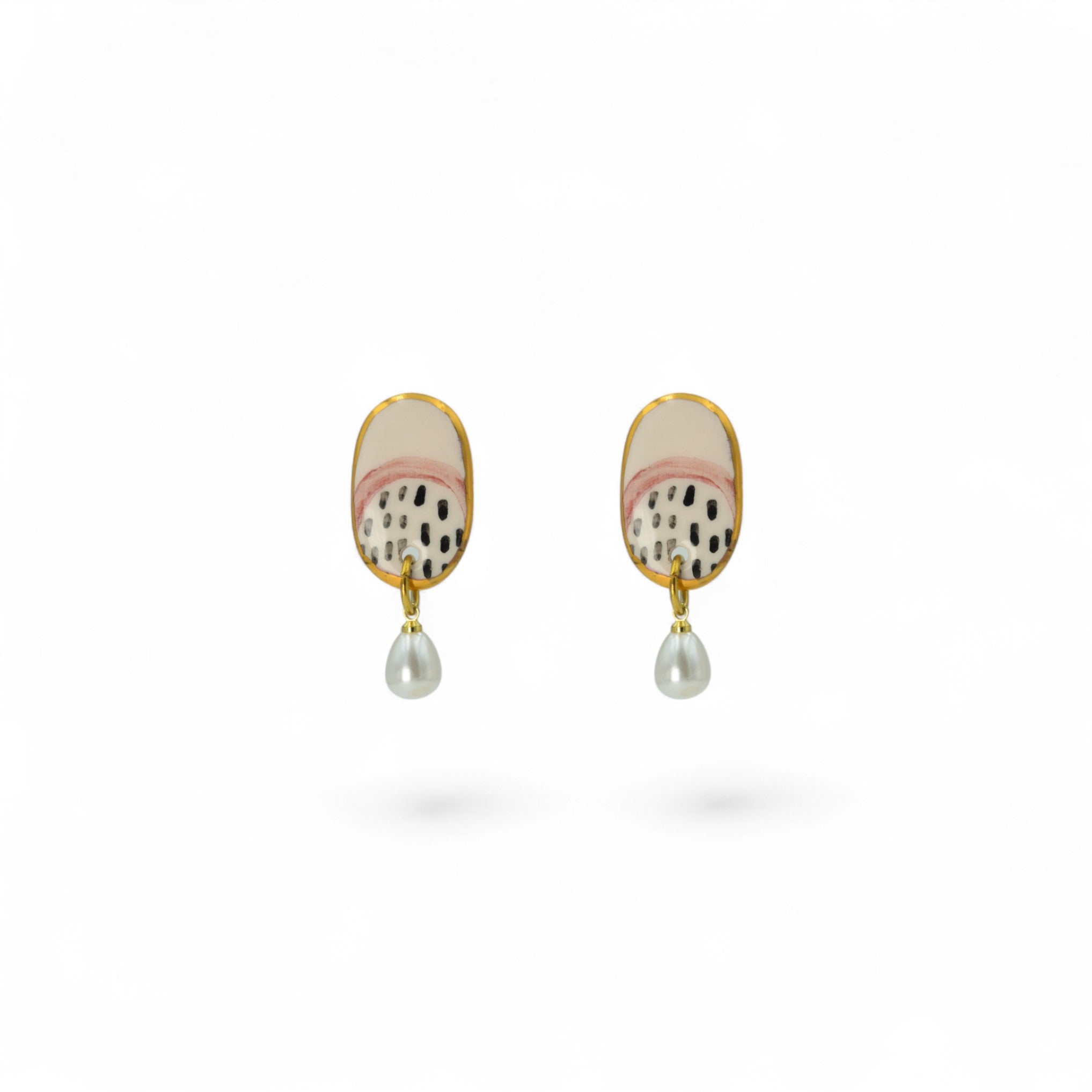 Stockholm Dusk Ceramic Stud Earrings