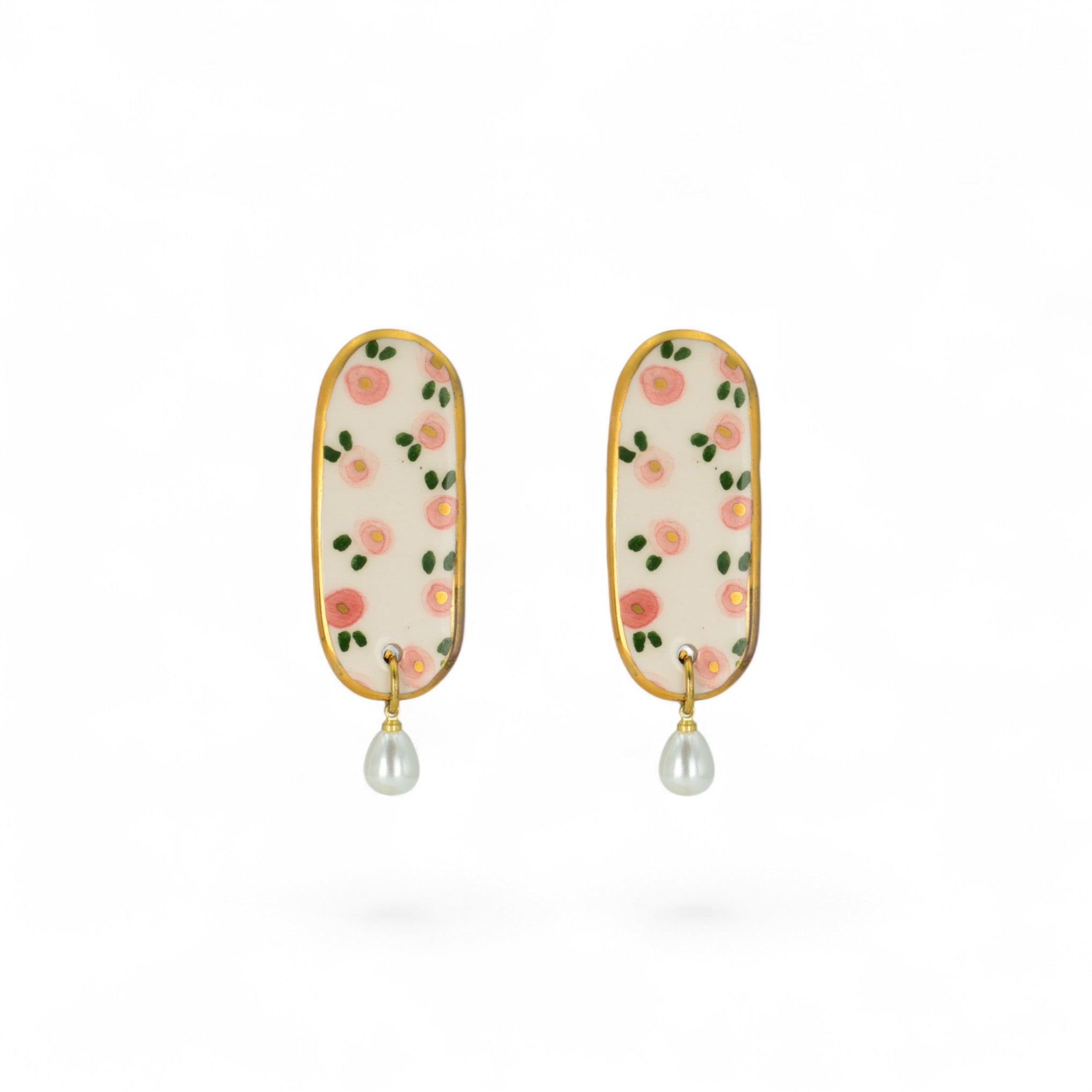 Cannes Bloom Ceramic Stud Earrings