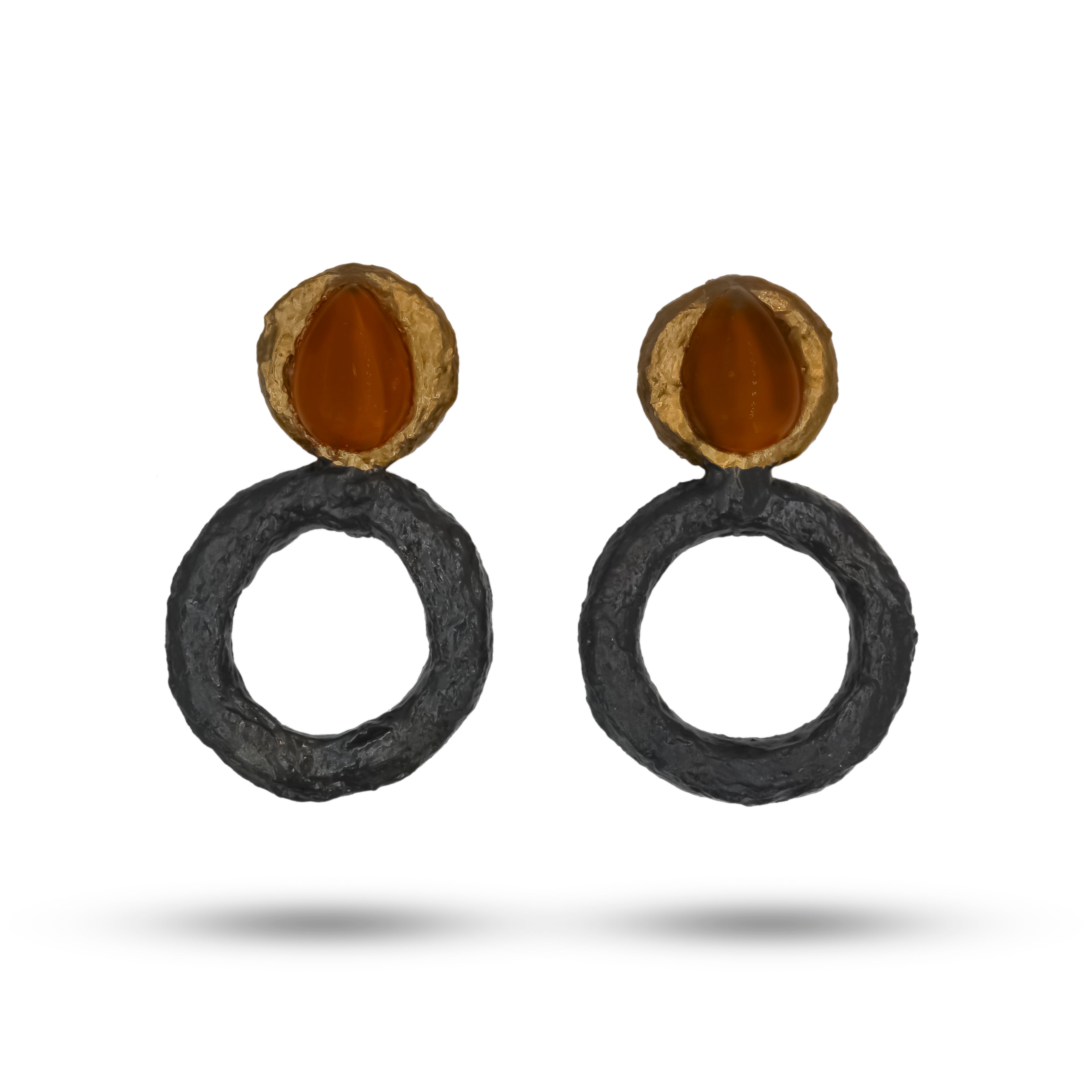 Agate Orbit Earrings