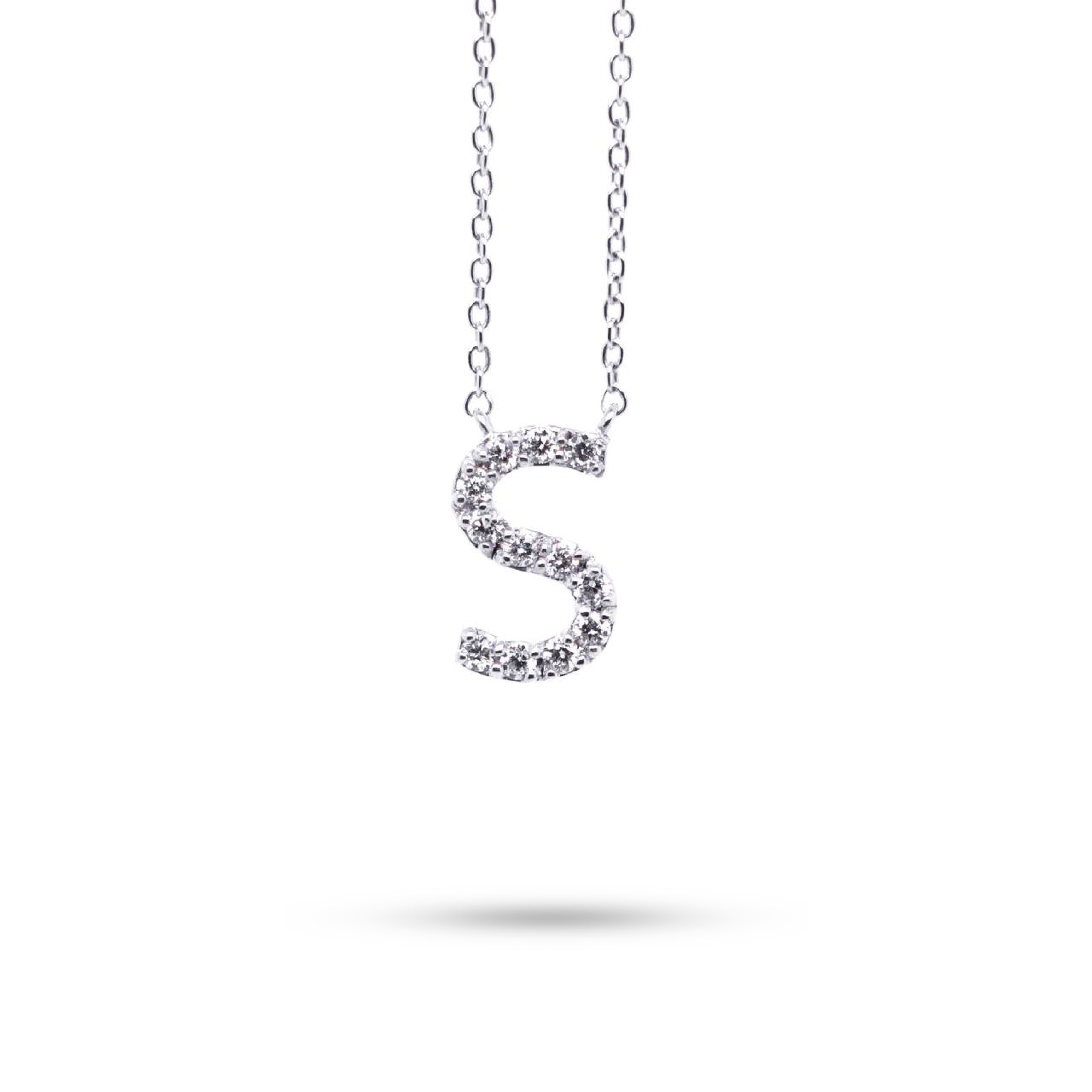 Diamond Pavé Initial Necklace