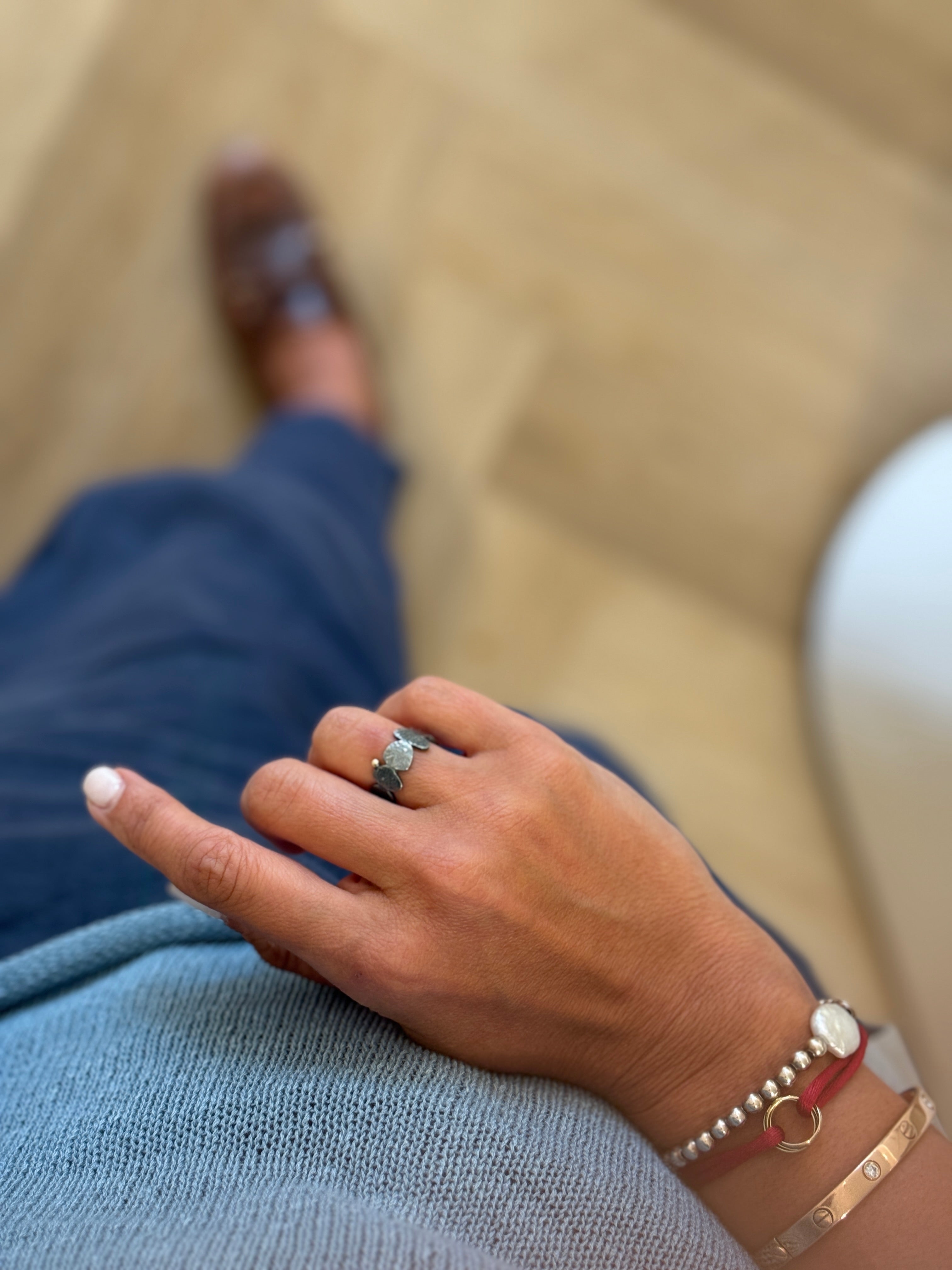 Rustic Modern Sterling Silver Ring