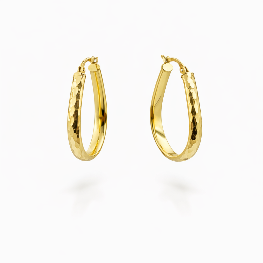 Golden Rhythm Hoop Earrings