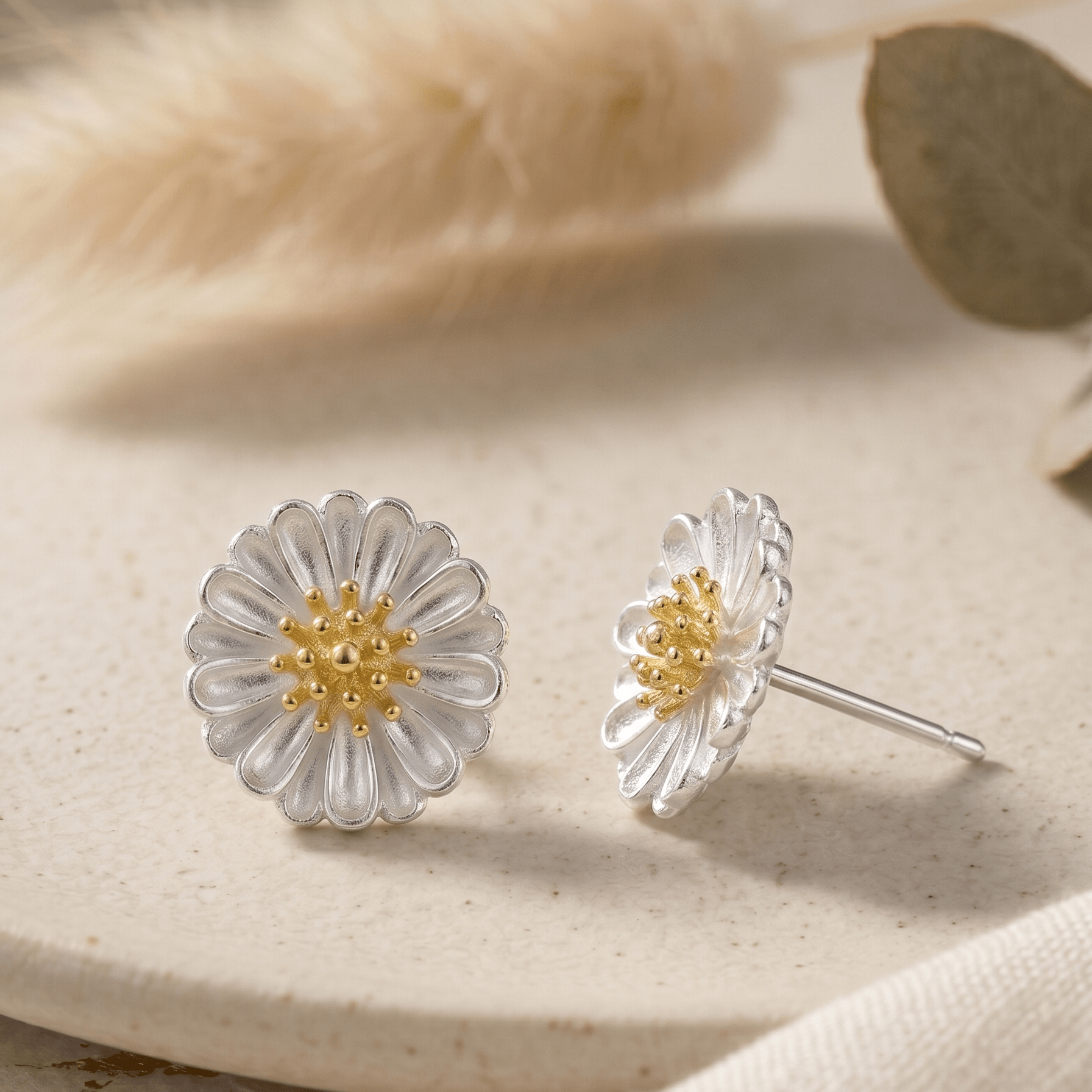 Golden Bloom Stud Earrings - Earrings - Kia Concept Store