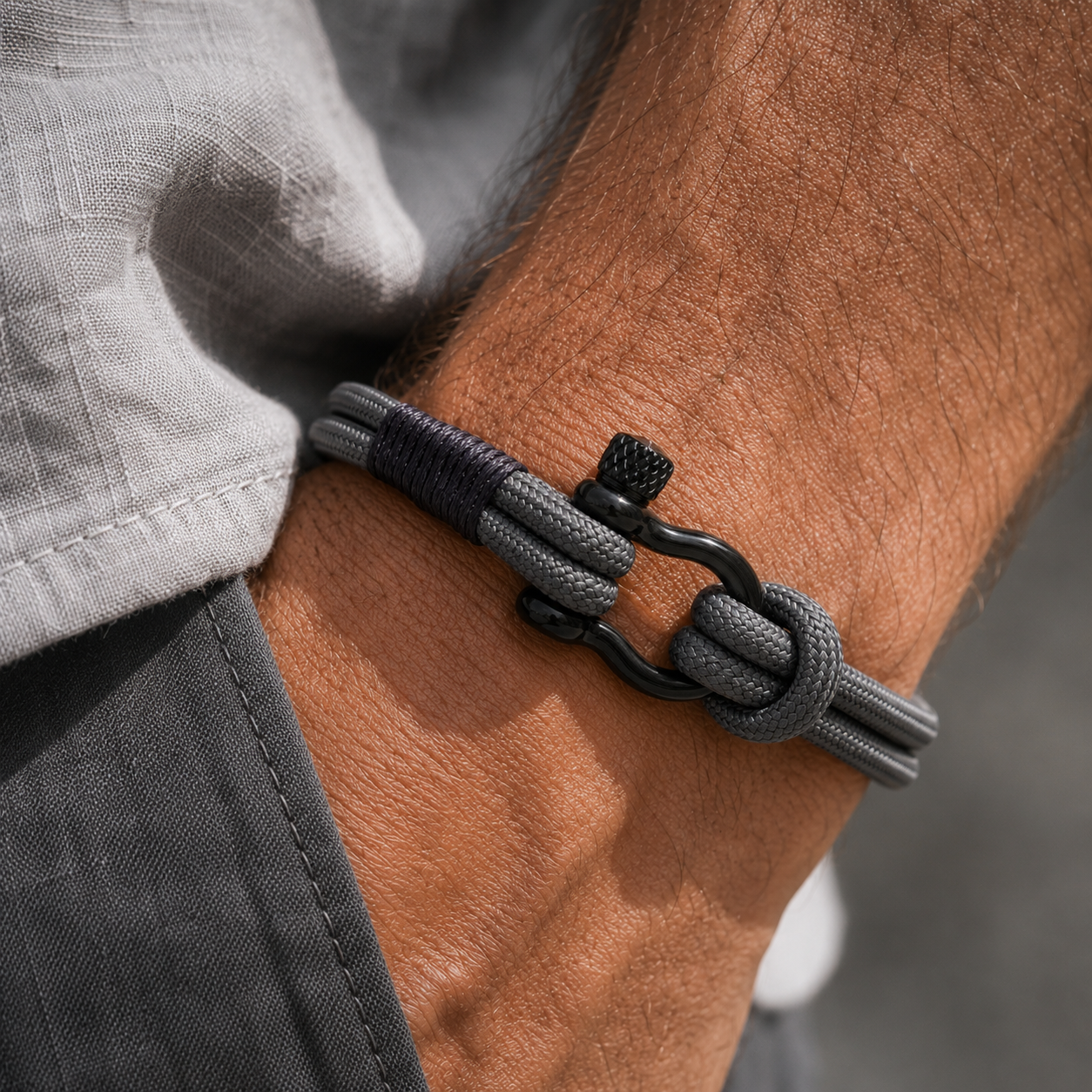 Graphite Flip-Lock Bracelet