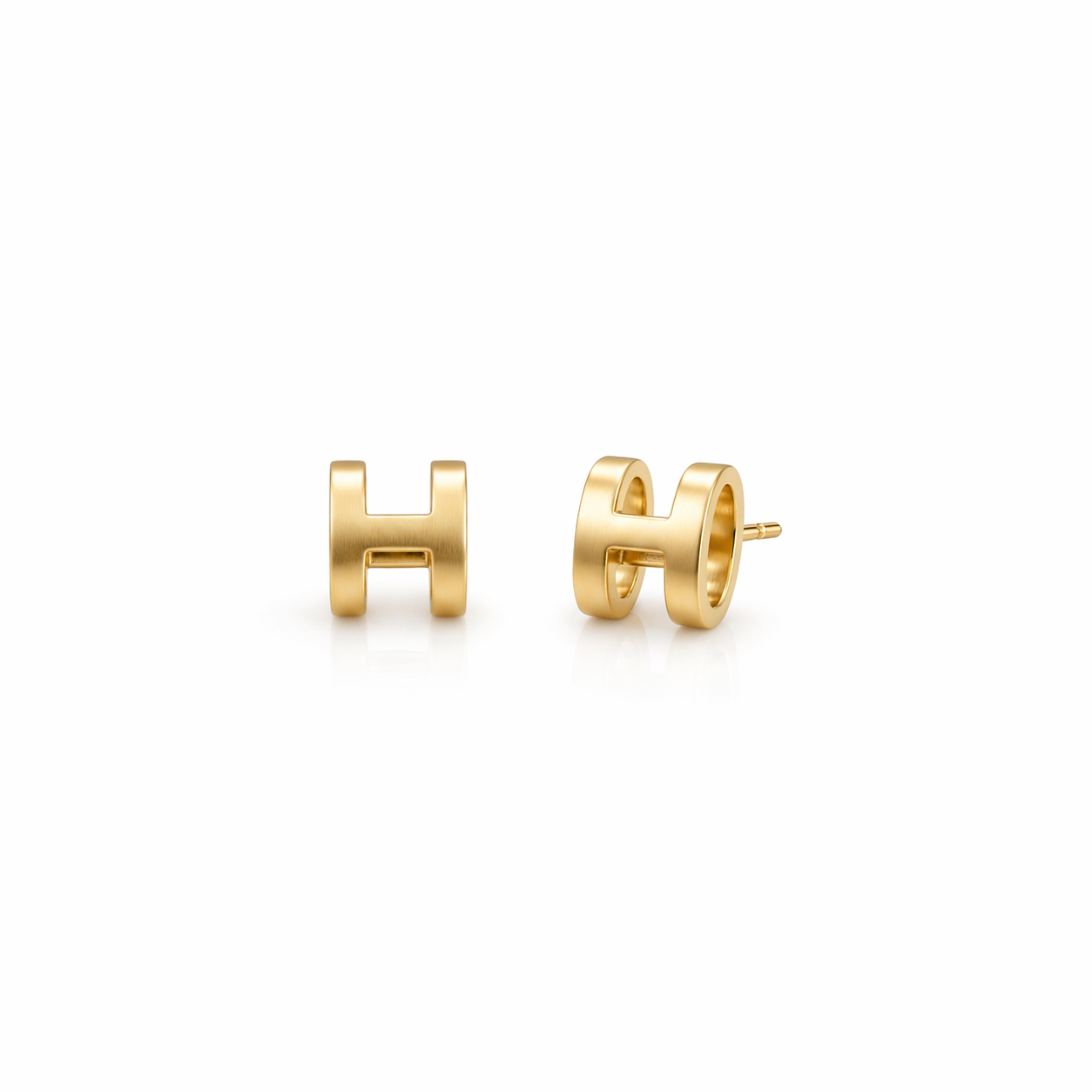 H Stud Earrings