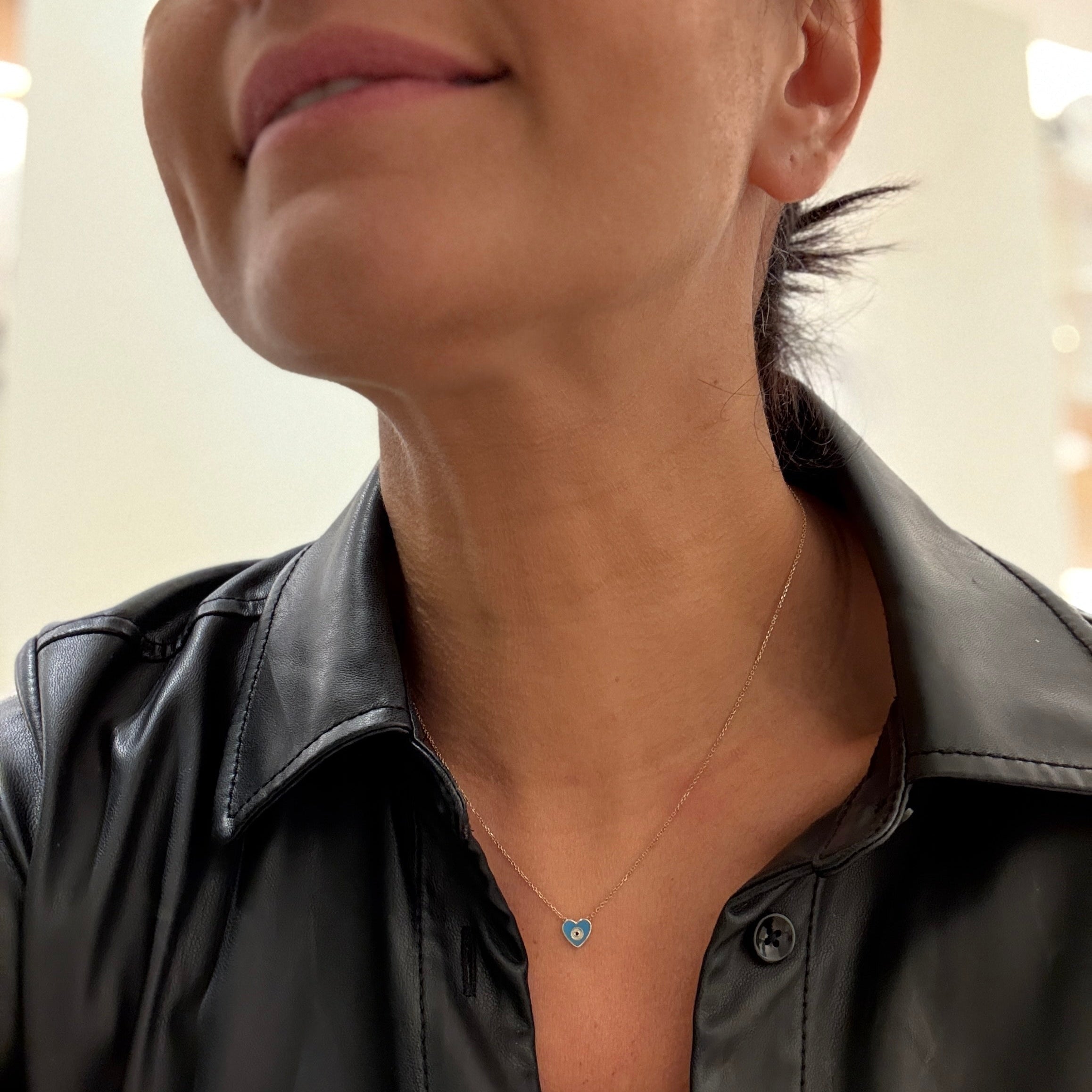 Evil Eye Heart Necklace - Necklace - Kia Concept Store