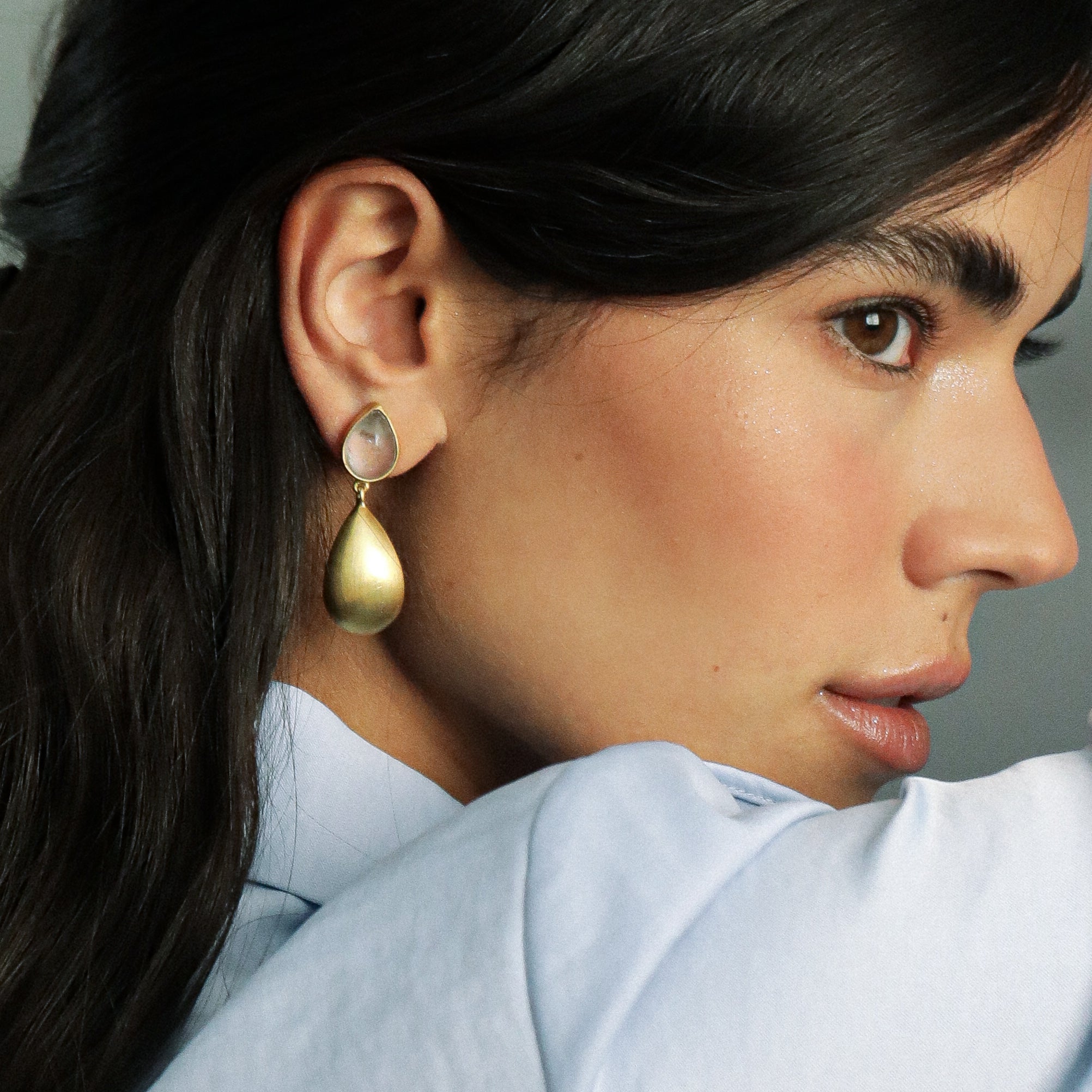 Quartz Drop Earrings