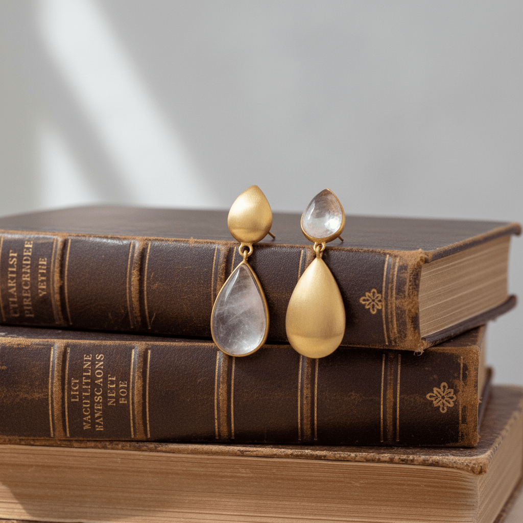 Quartz Drop Earrings - Earrings - Kia Concept Store