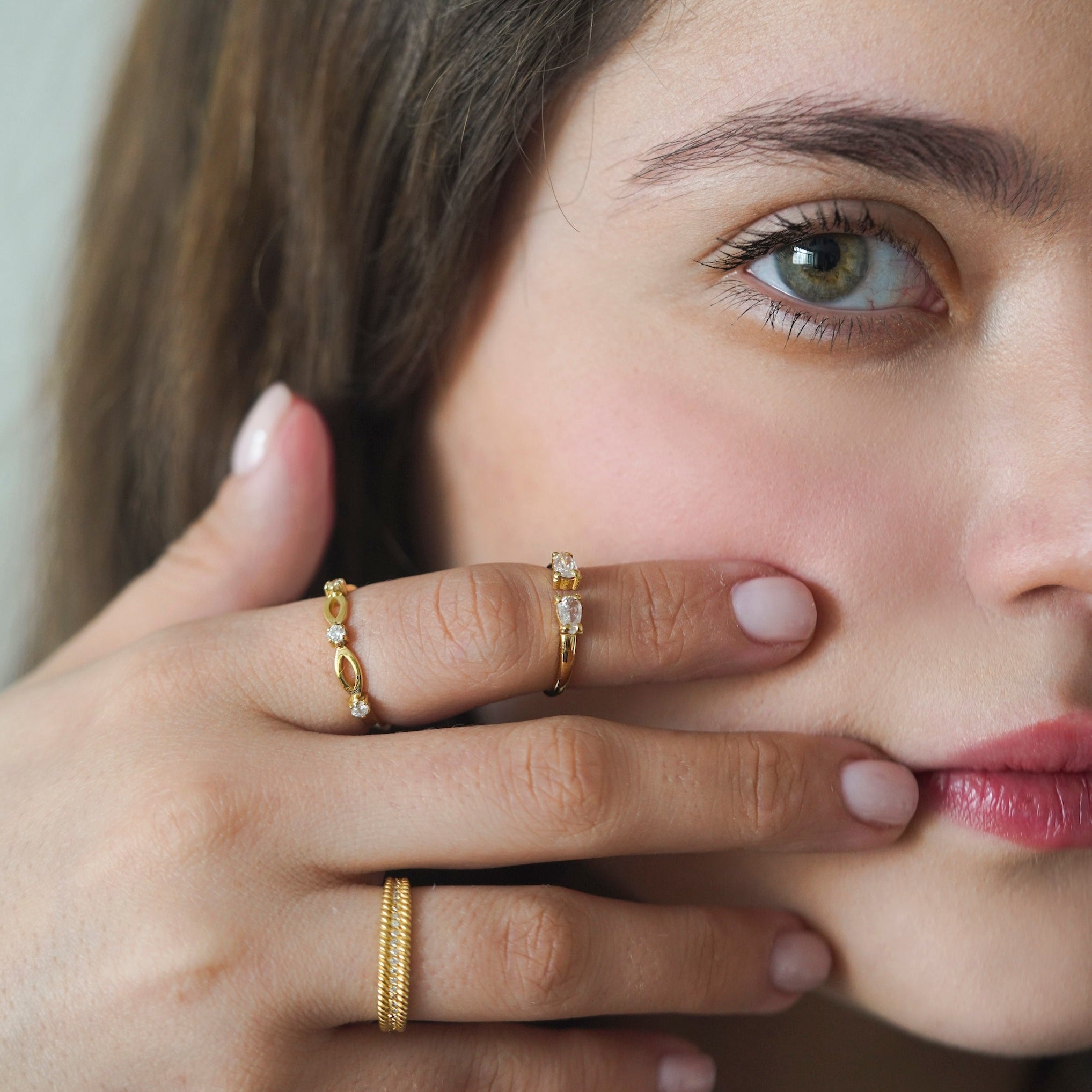 Radiant Twin Pear Ring