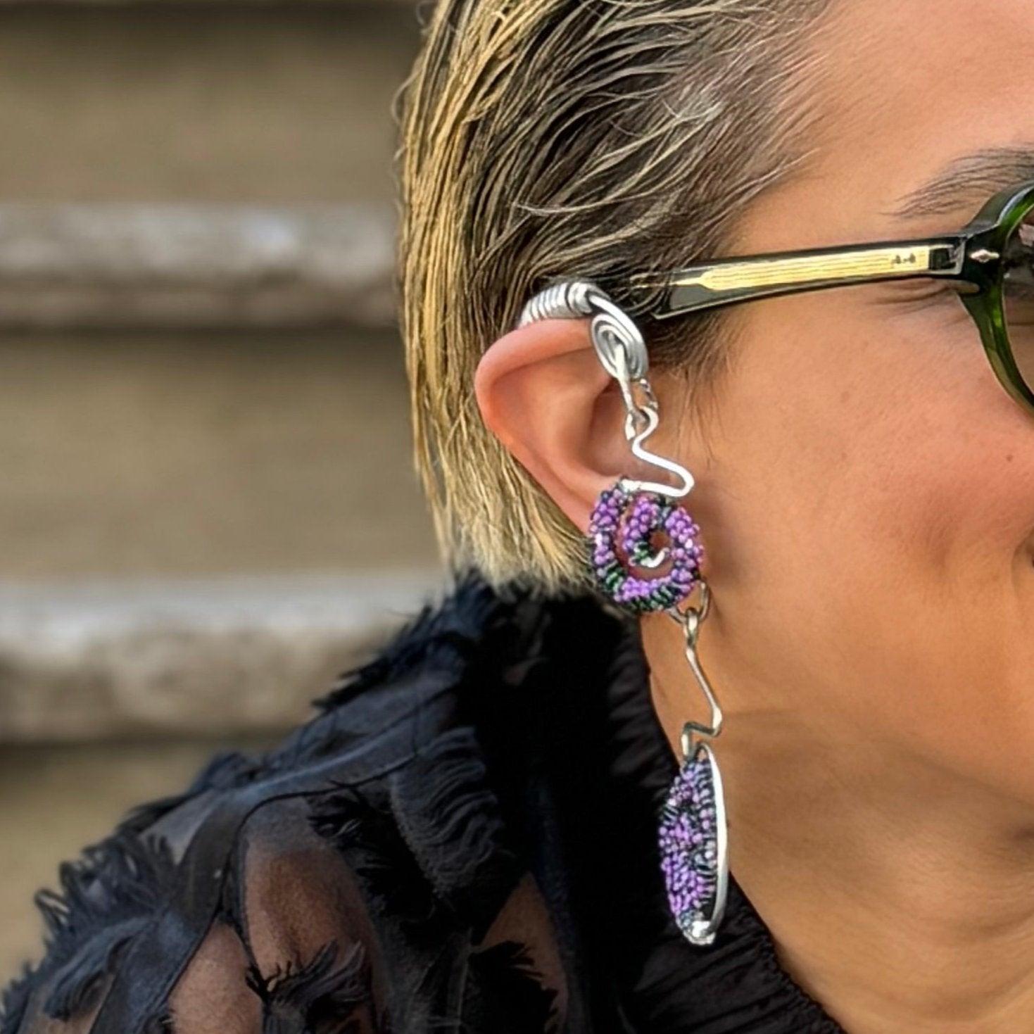 Midnight Spiral Ear Piece - Ear pieace - Kia Concept Store