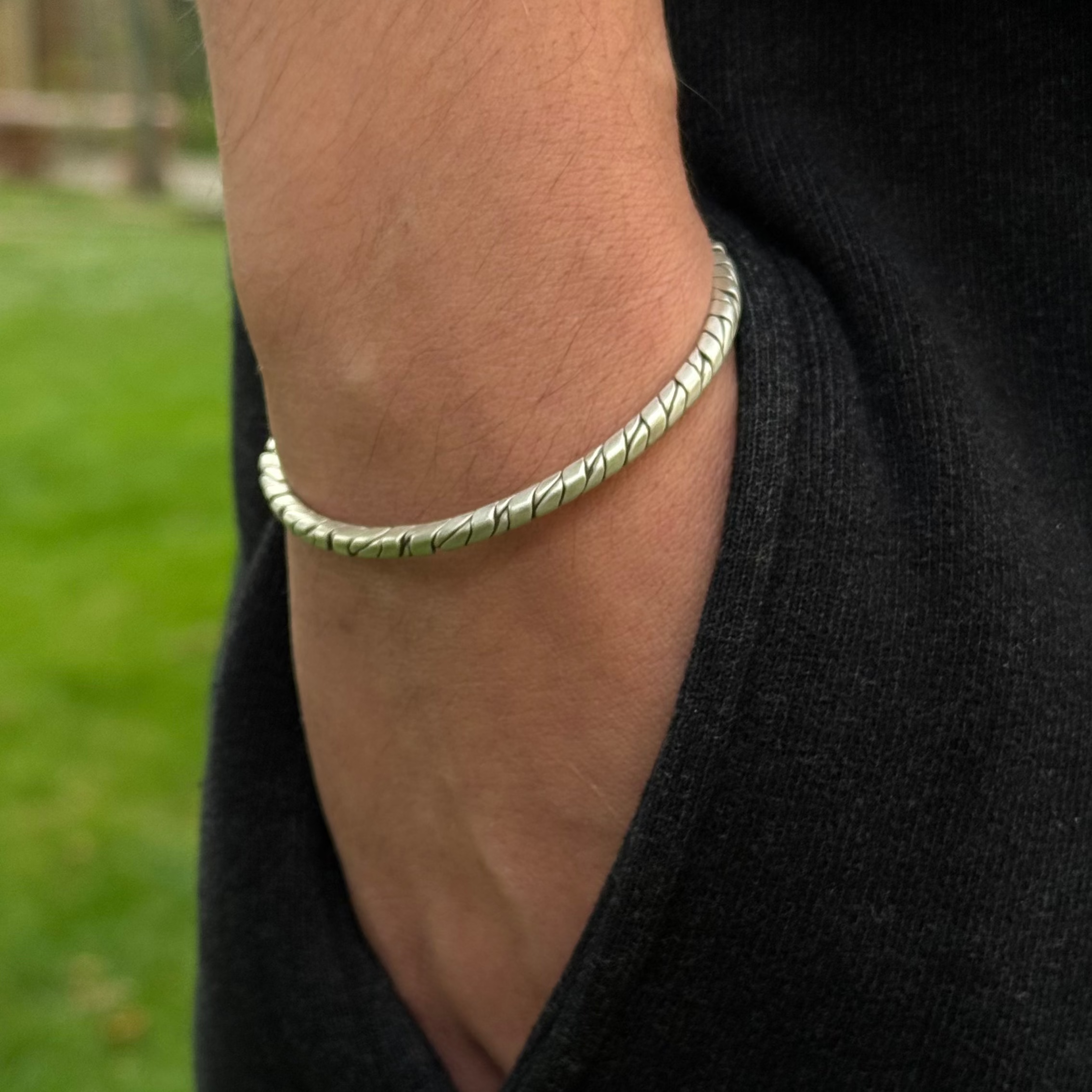 Treadmark Silver Open Cuff