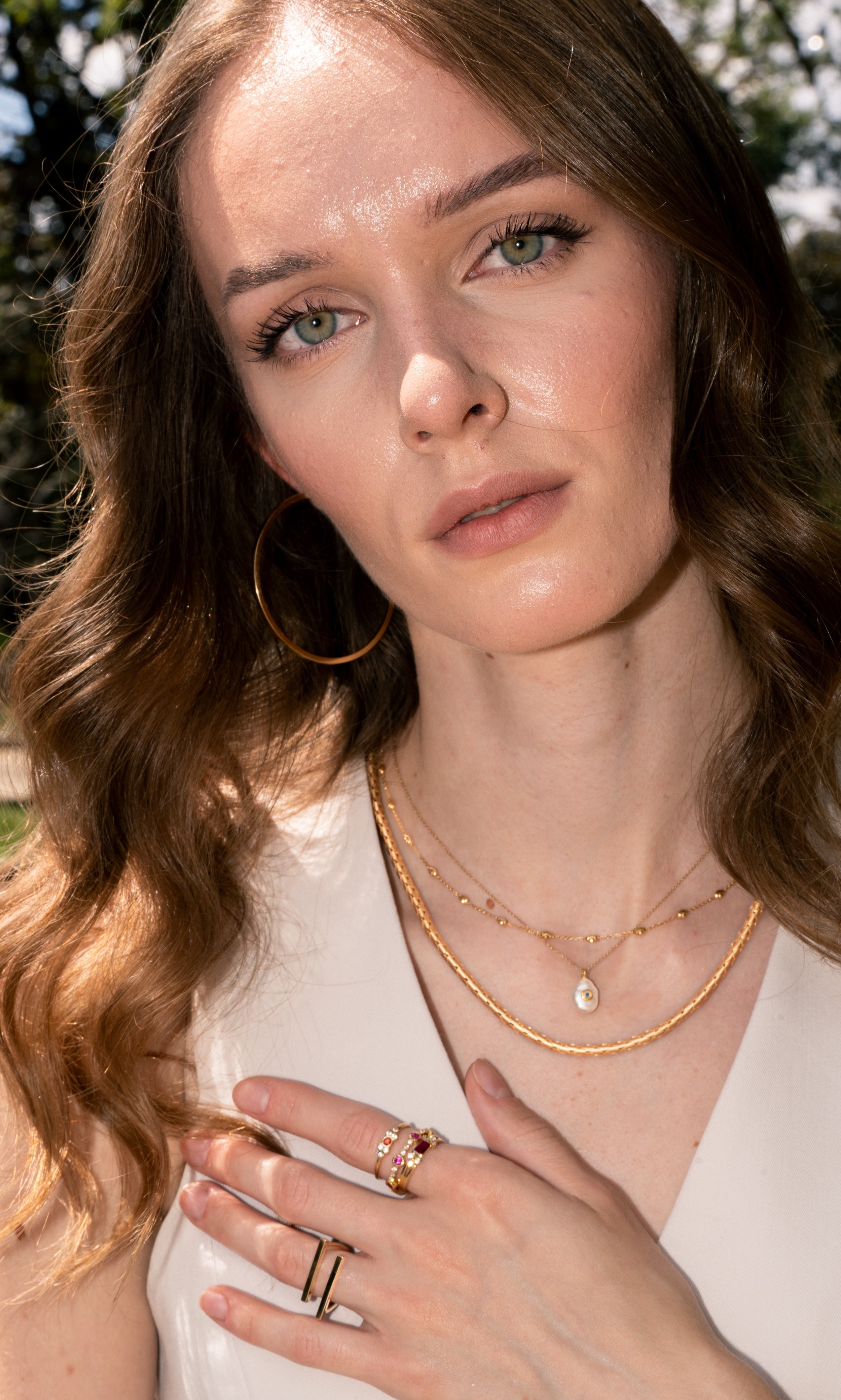 Golden Glow Hoop Earrings