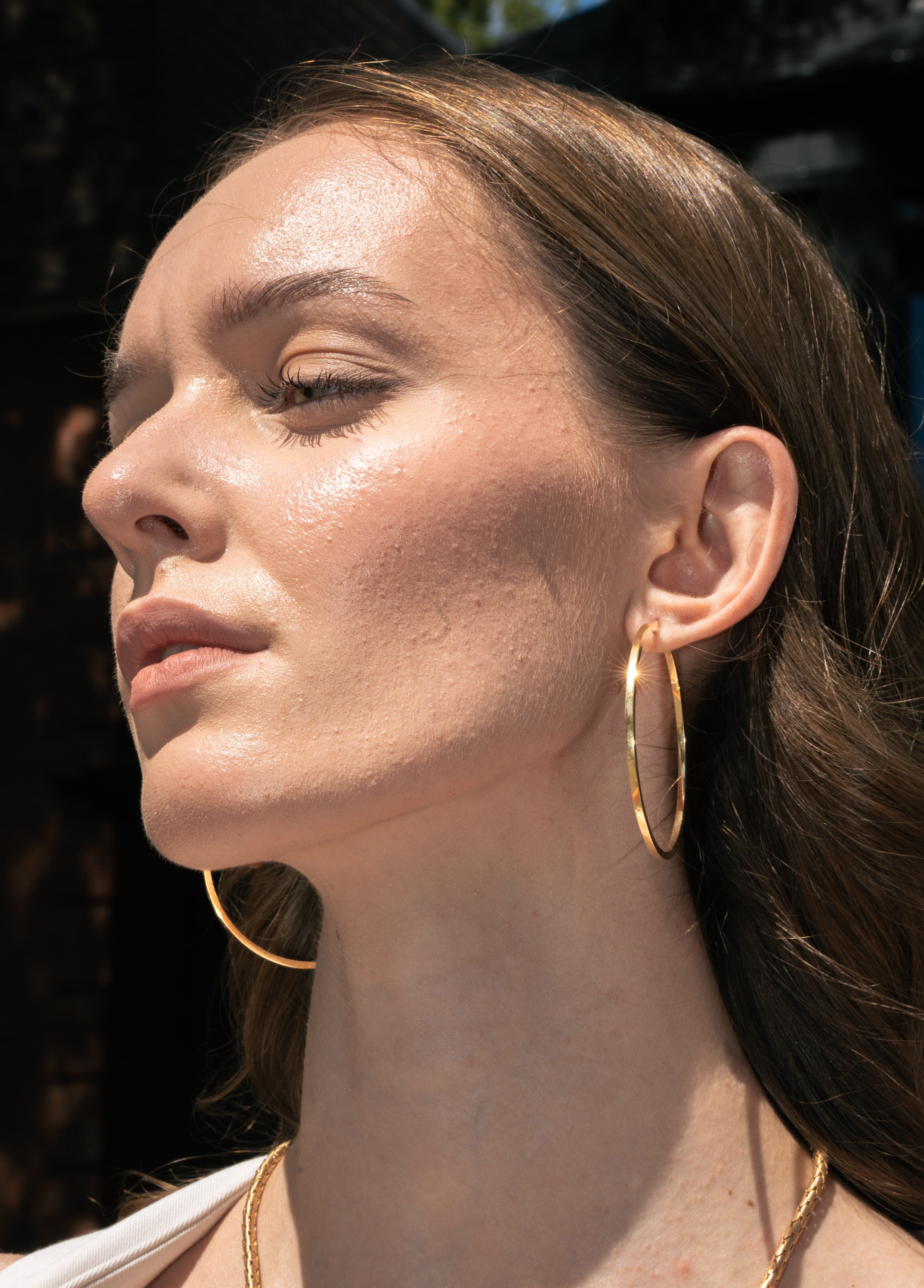 Golden Glow Hoop Earrings