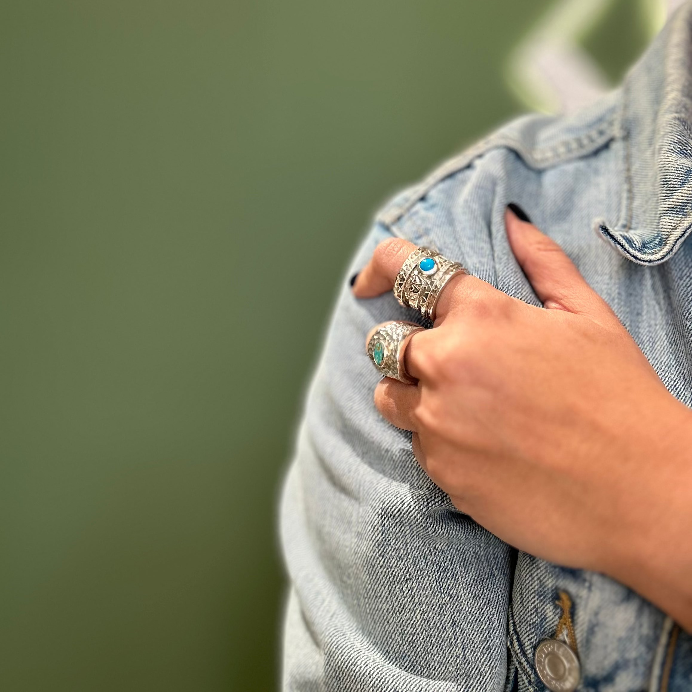 Turquoise Horizon Spinner Ring