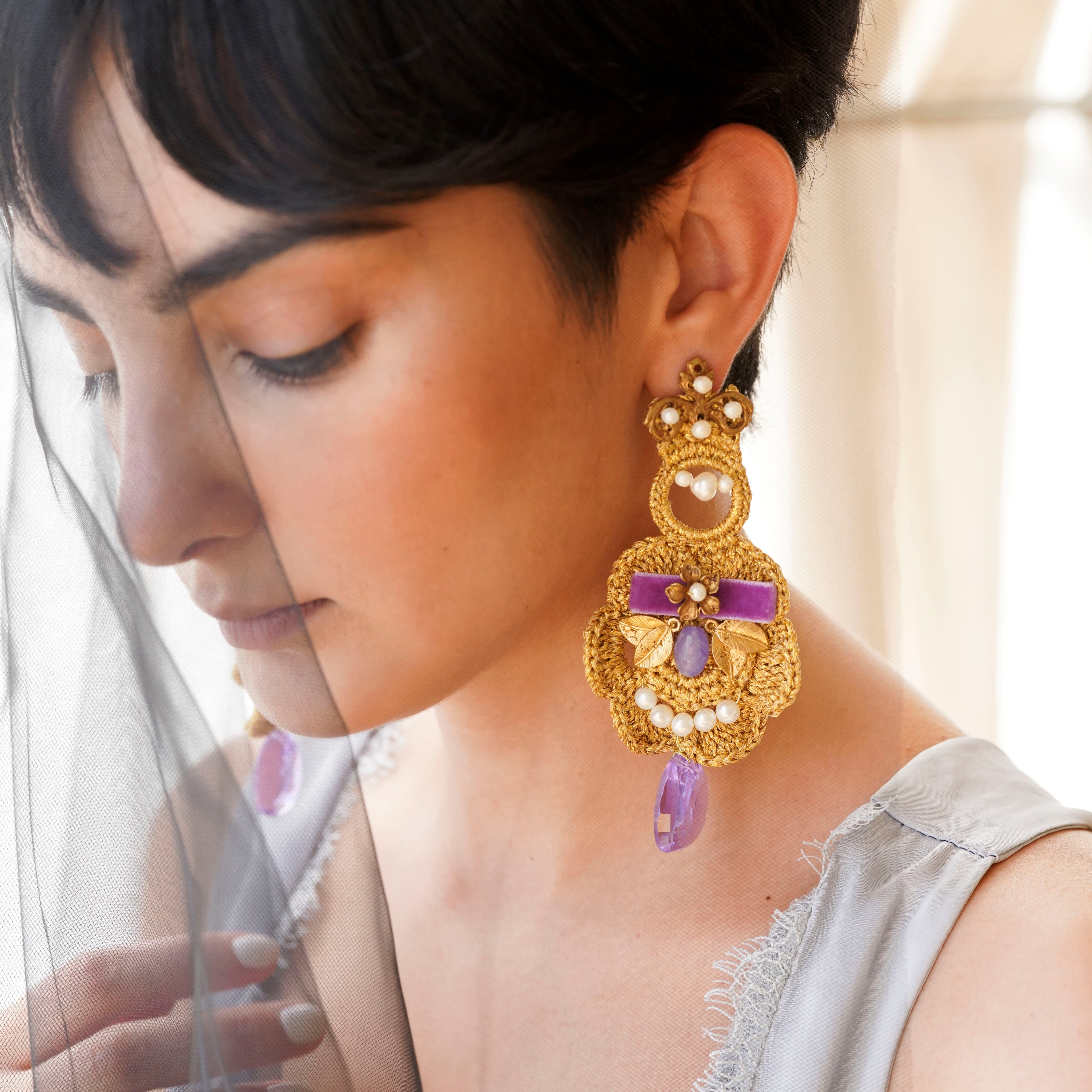 Taaj Royal Crochet Earrings