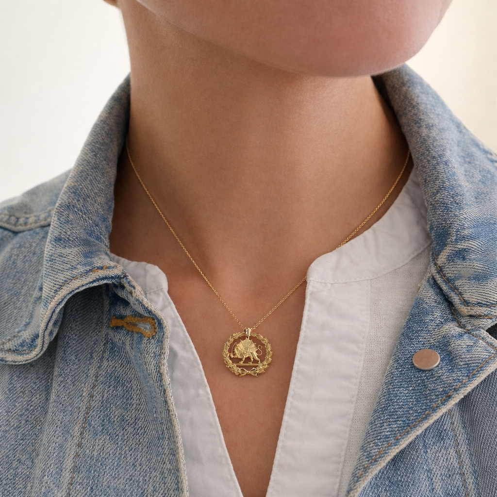 Imperial Lion & Sun Necklace