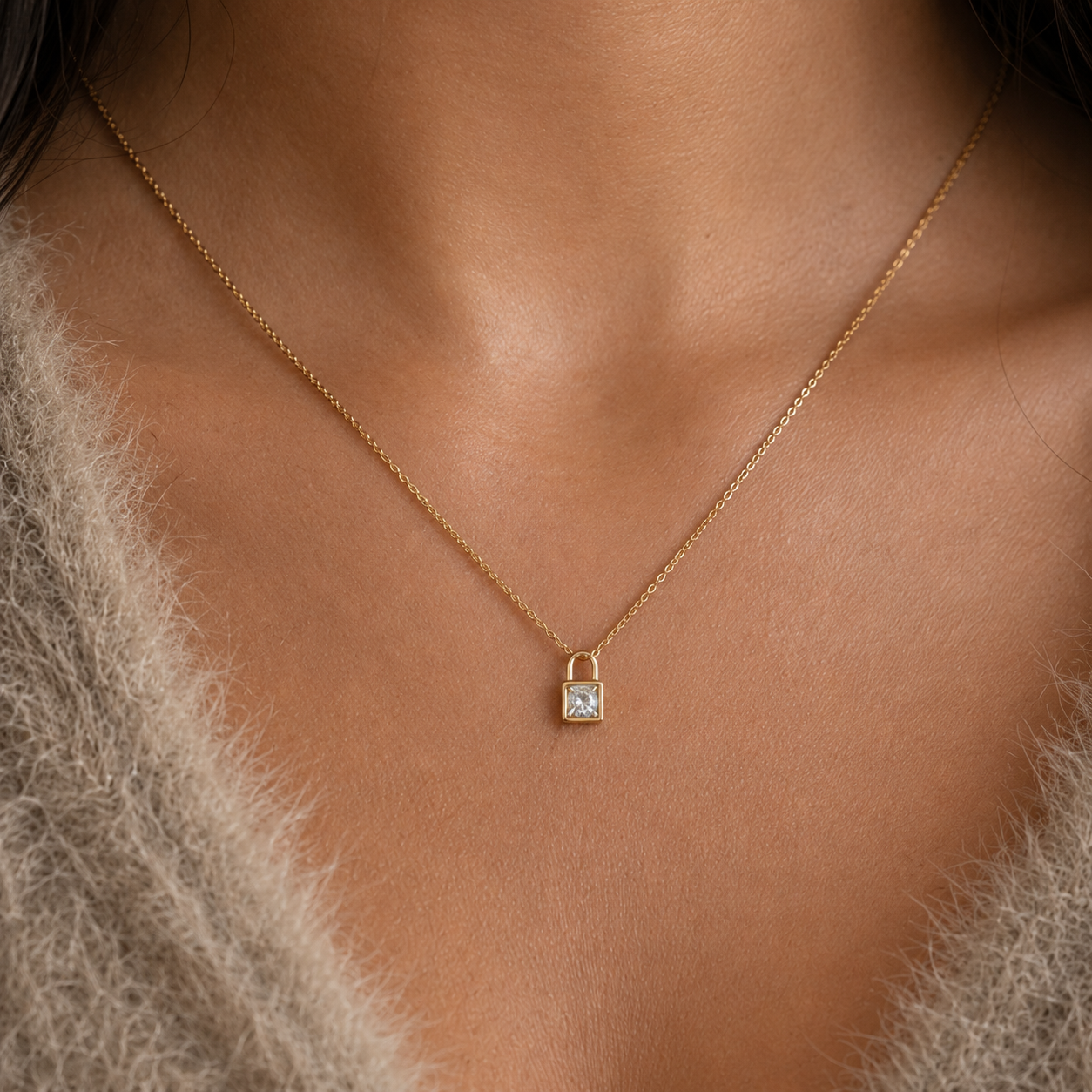 Lock Pendant Necklace