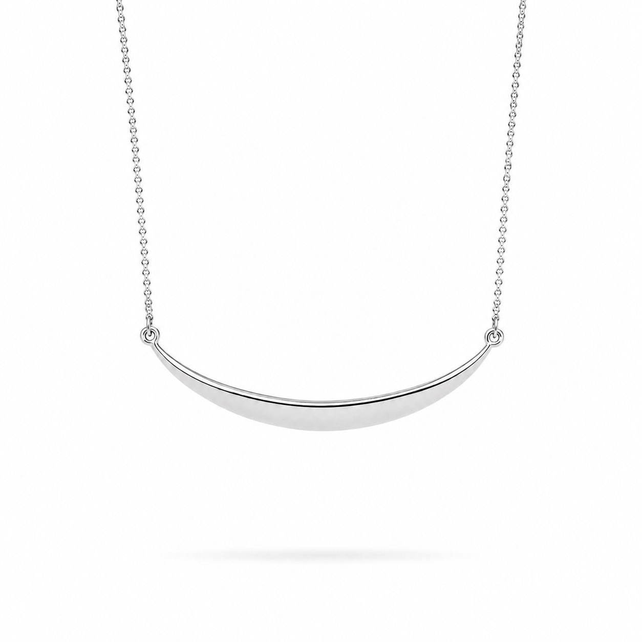 Luna Silver Crescent Necklace