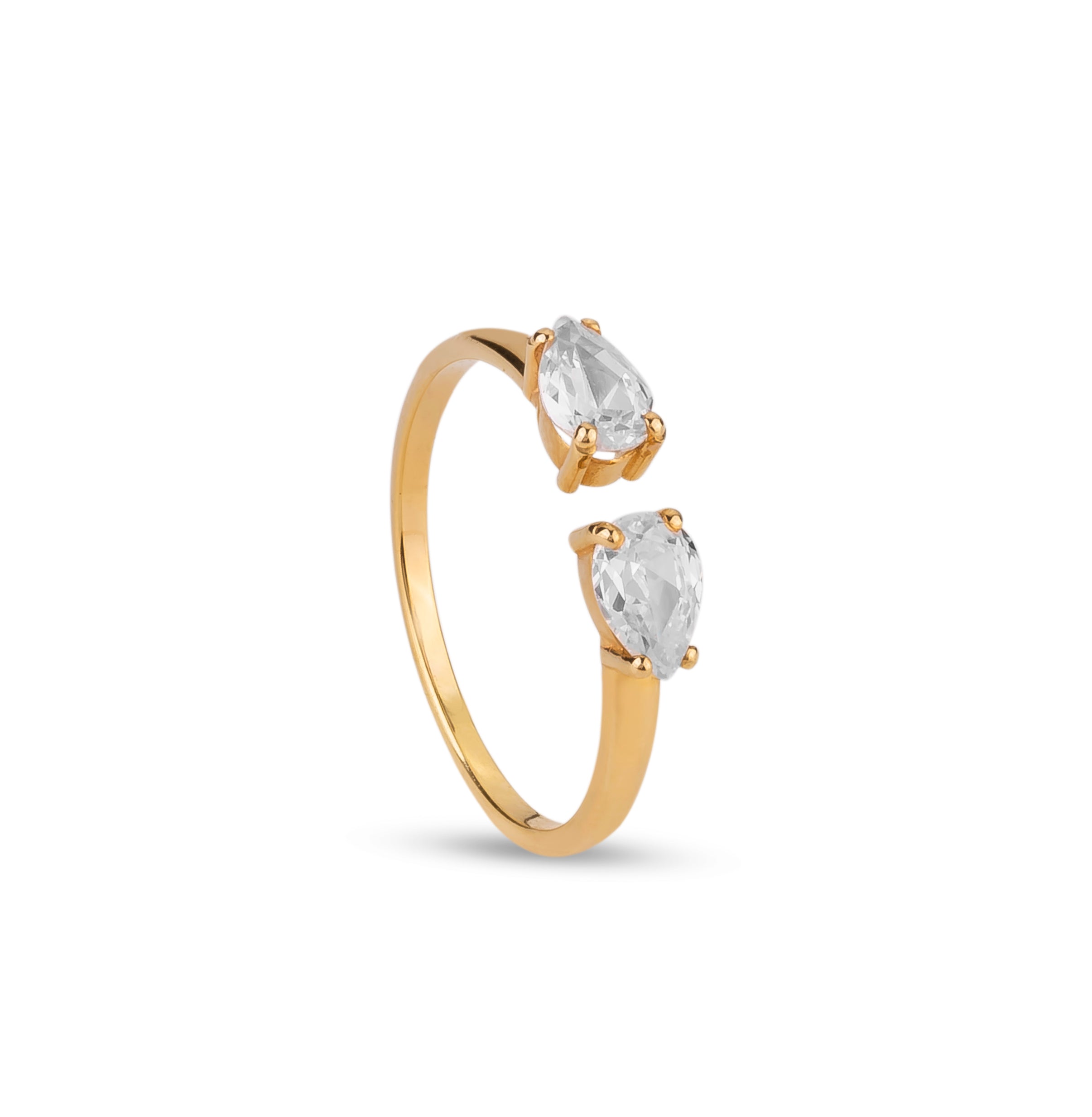 Radiant Twin Pear Ring