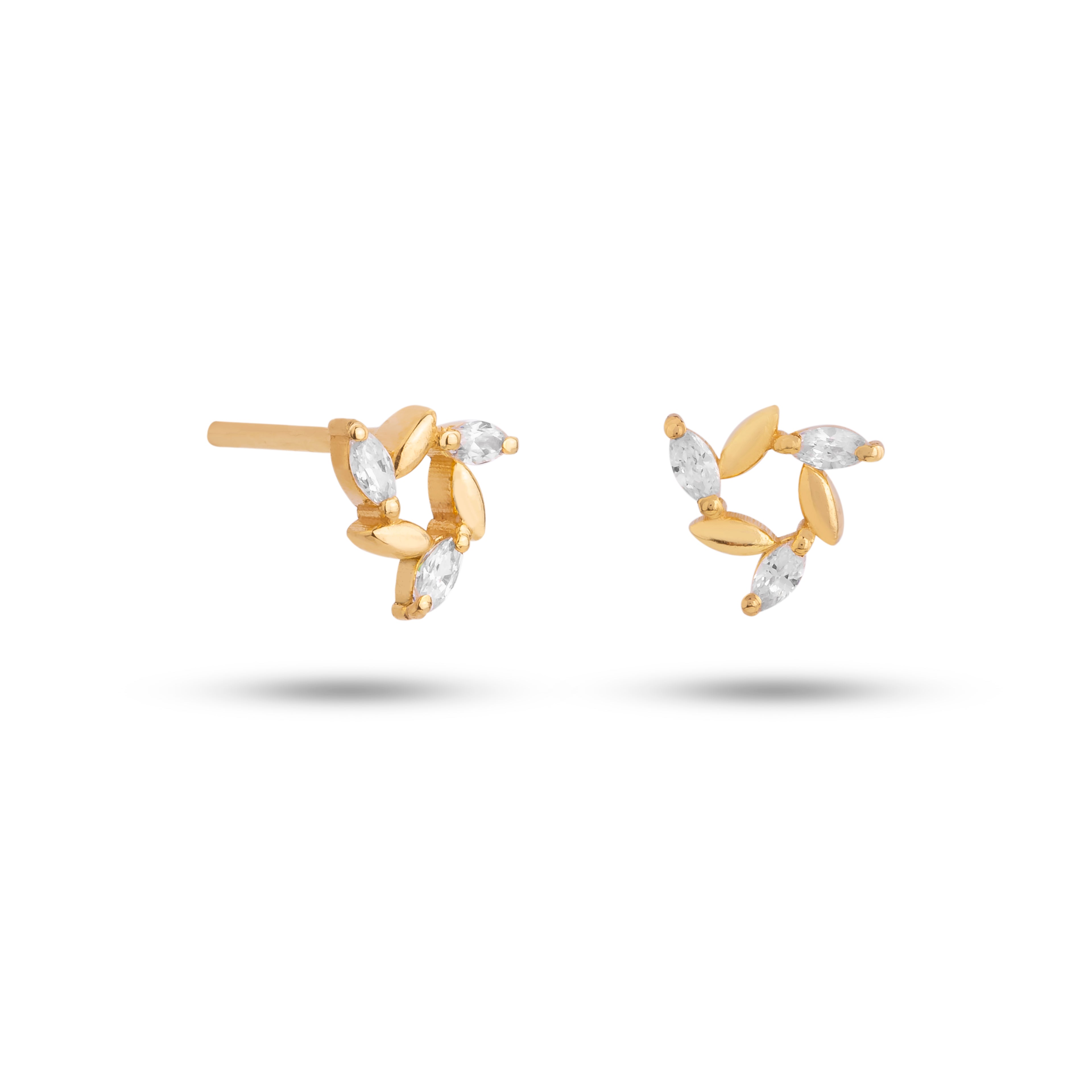 Golden Petal Markiz Studs