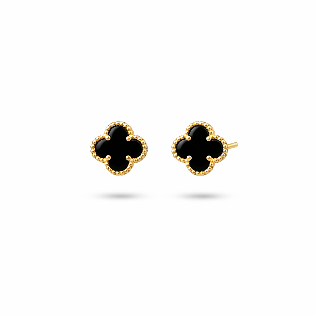 Midnight Clover Earrings
