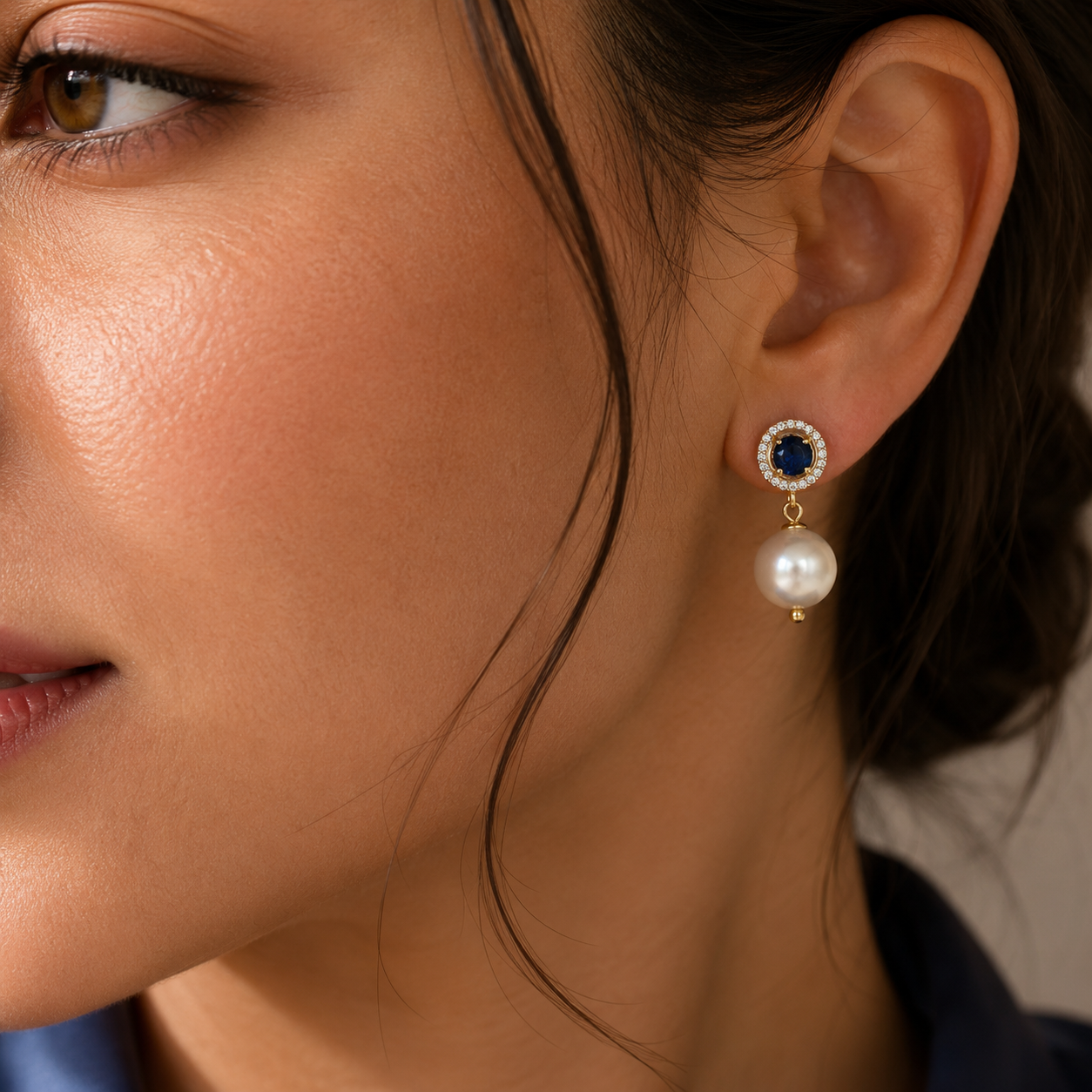 Midnight Glow Pearl Earrings