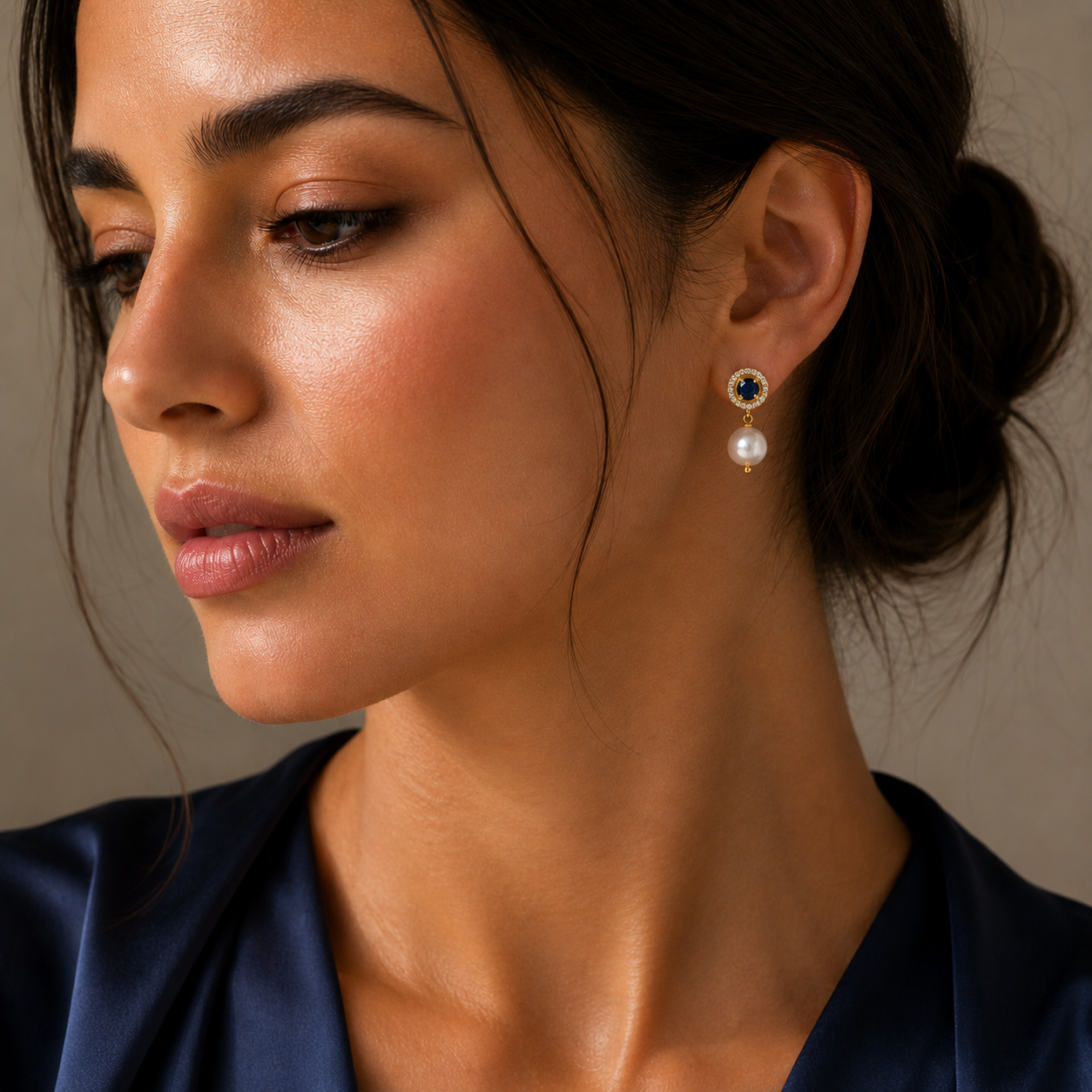 Midnight Glow Pearl Earrings