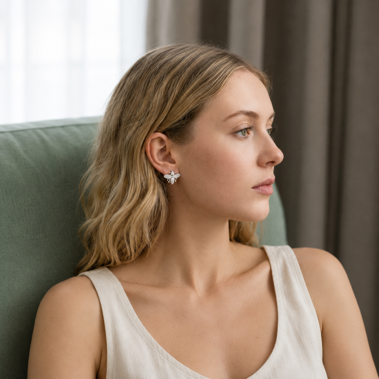 Mini Bee Earrings