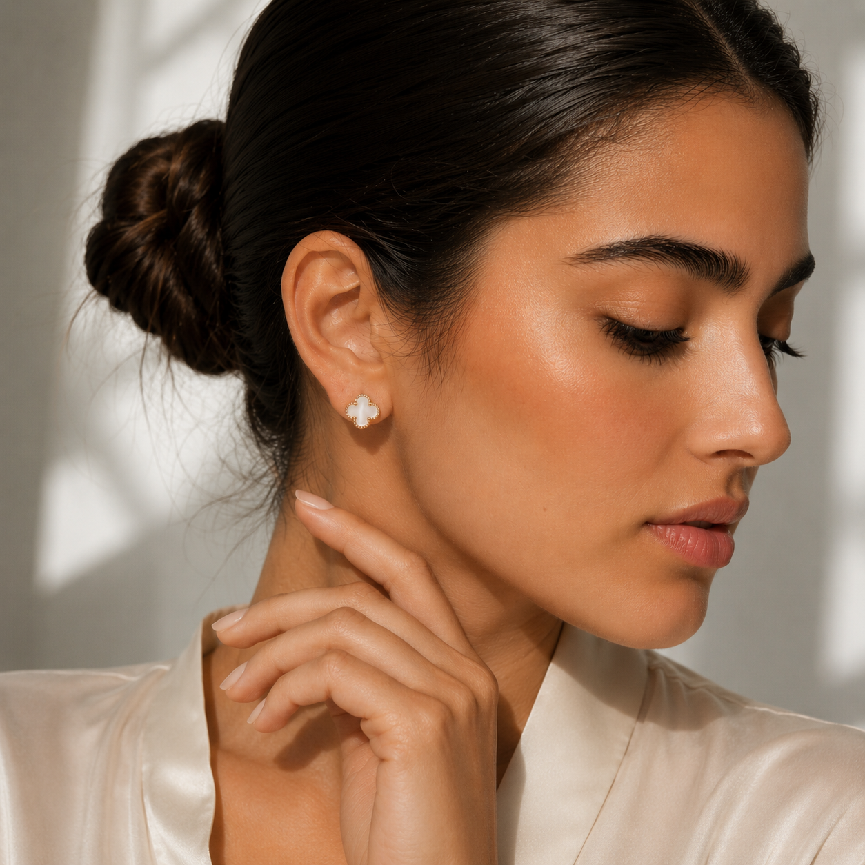 Boucles d'oreilles Trèfle de minuit