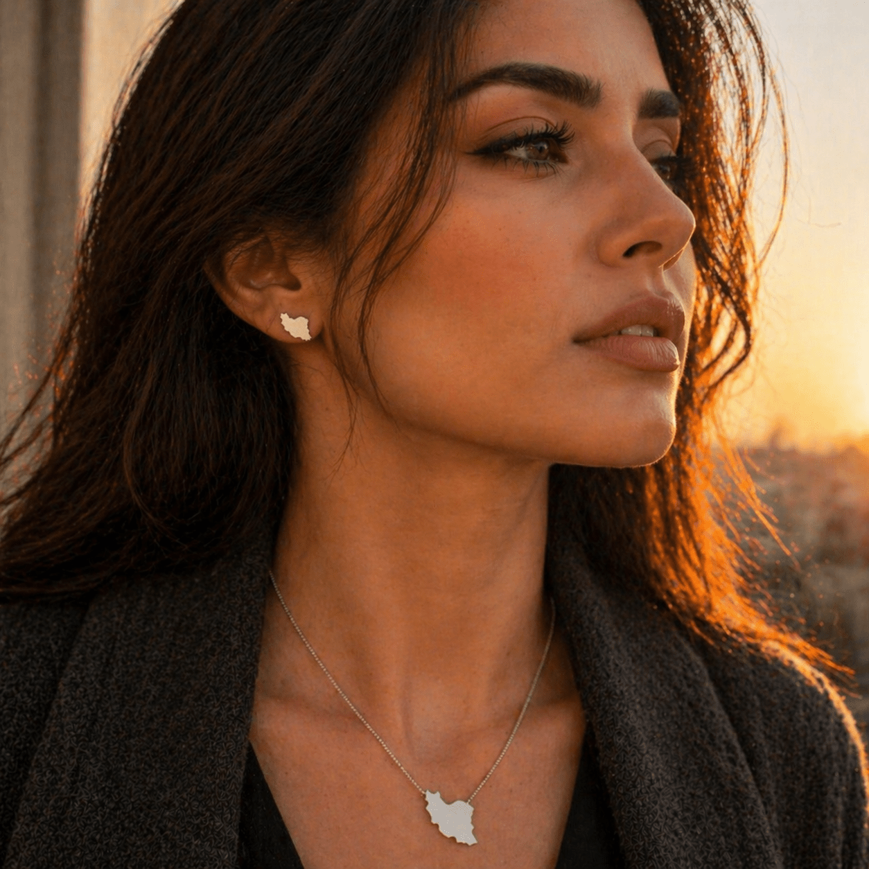 My Iran Silver Stud Earrings - Earrings - Kia Concept Store