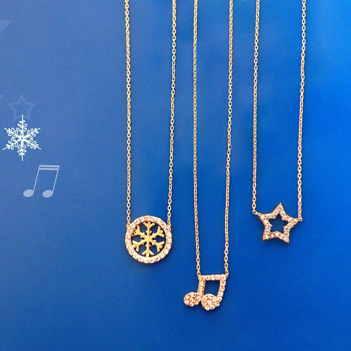 Framed Snowflake Necklace - Necklace - Kia Concept Store