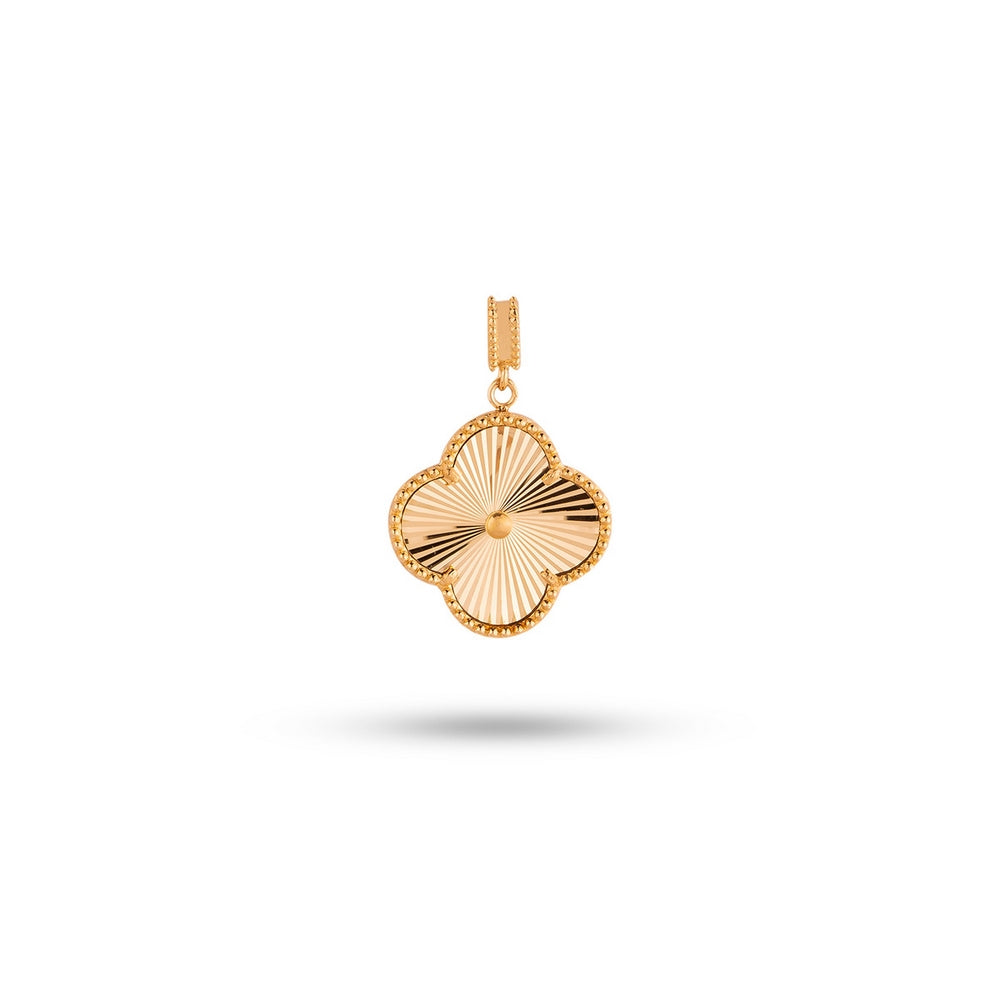 Golden Clover Pendant with Chain