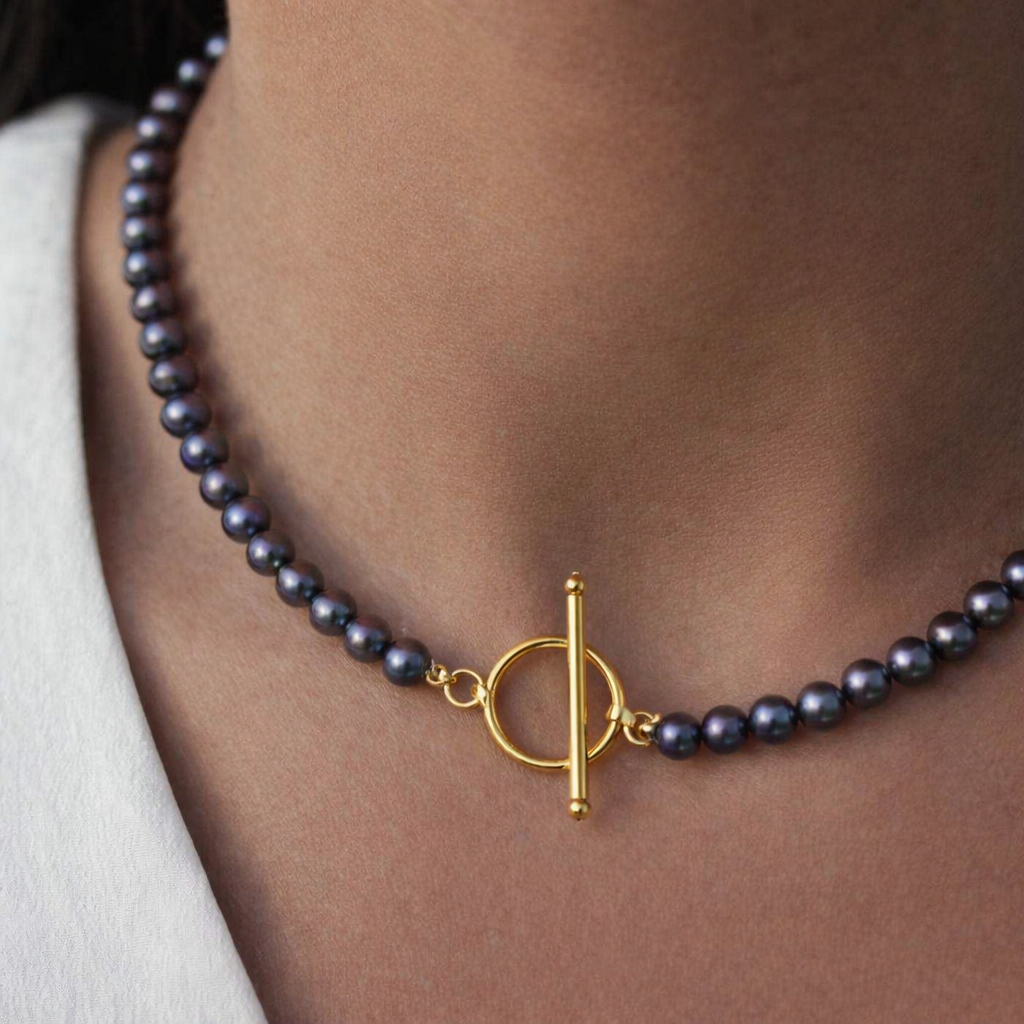 Pearl T-Bar Necklace