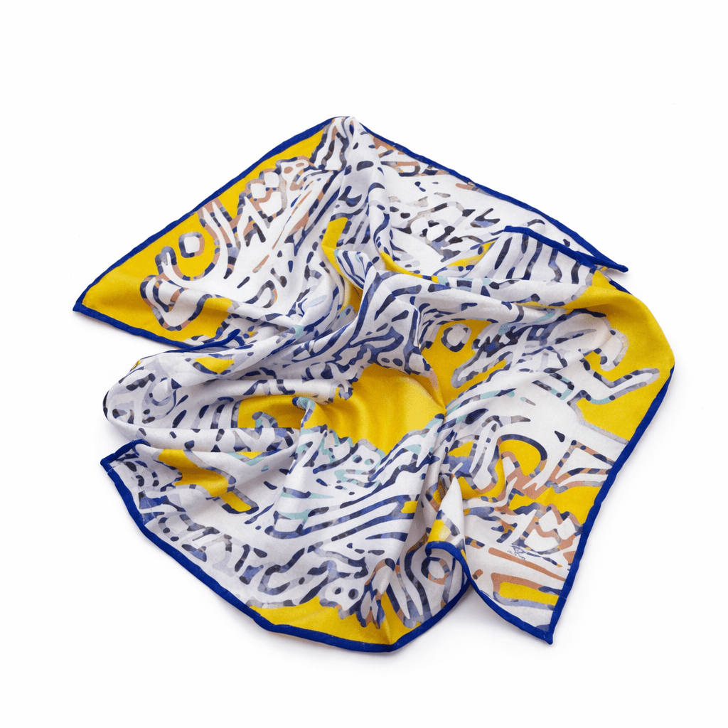 Persian Calligraphy Bandana - Pocket Square - Kia Concept Store