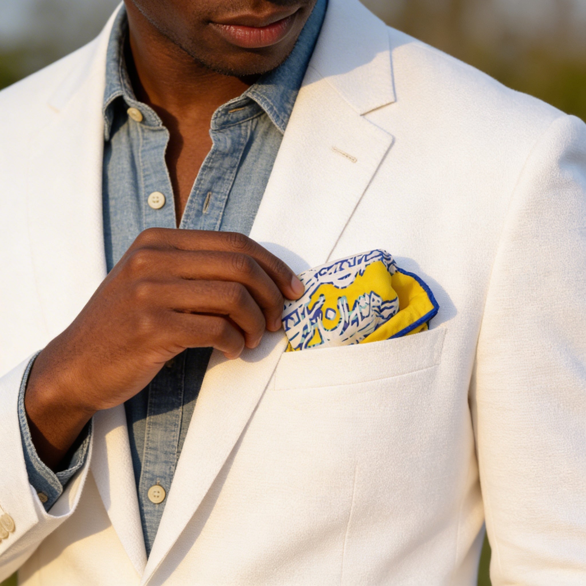 Persian Calligraphy Bandana - Pocket Square - Kia Concept Store