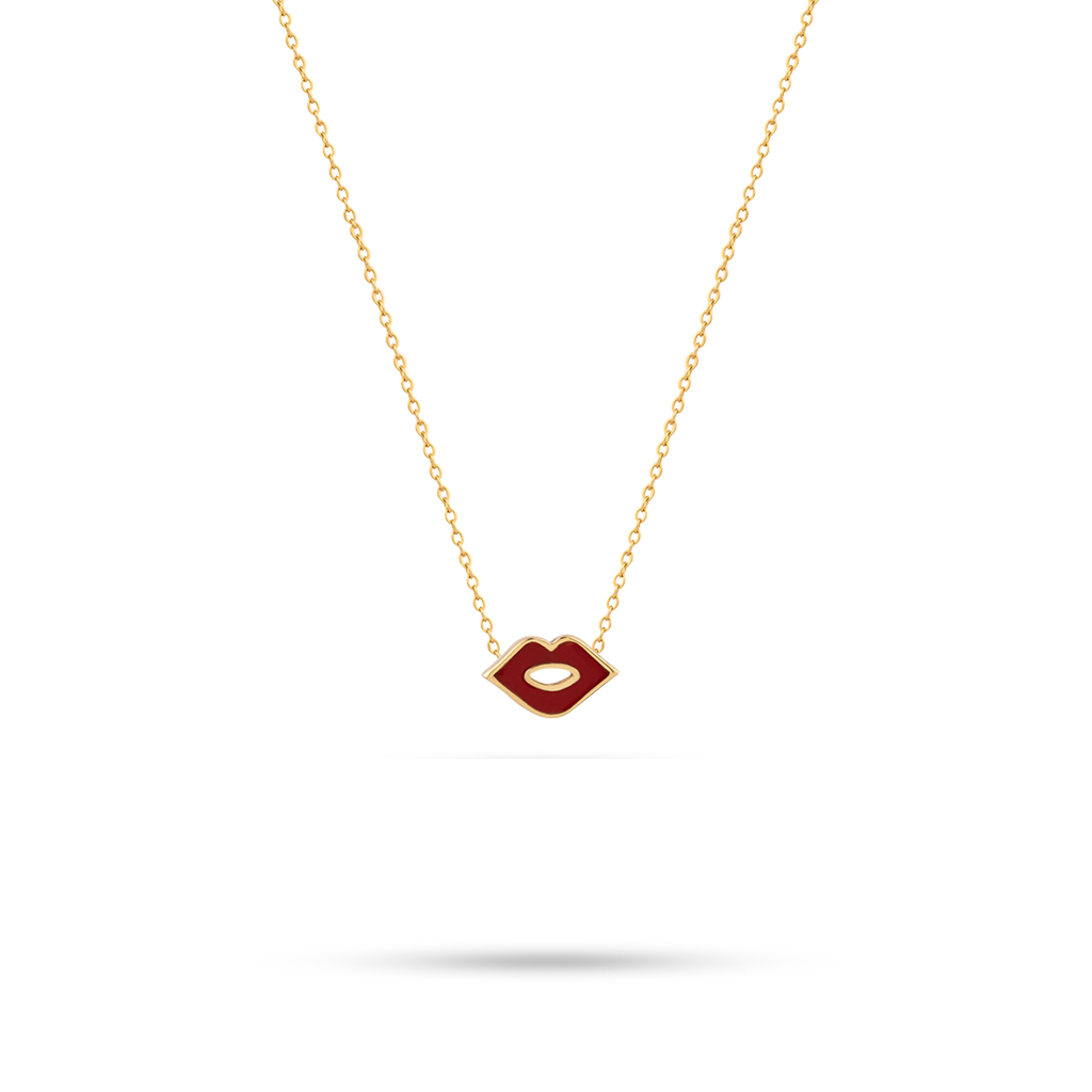 Red Lips Necklace