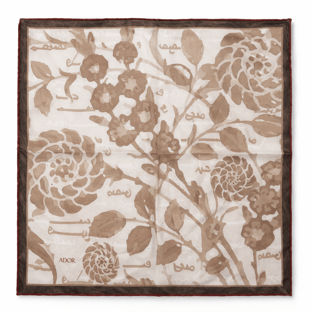 Red Gazelle Flower Bandana - Pocket Square - Kia Concept Store