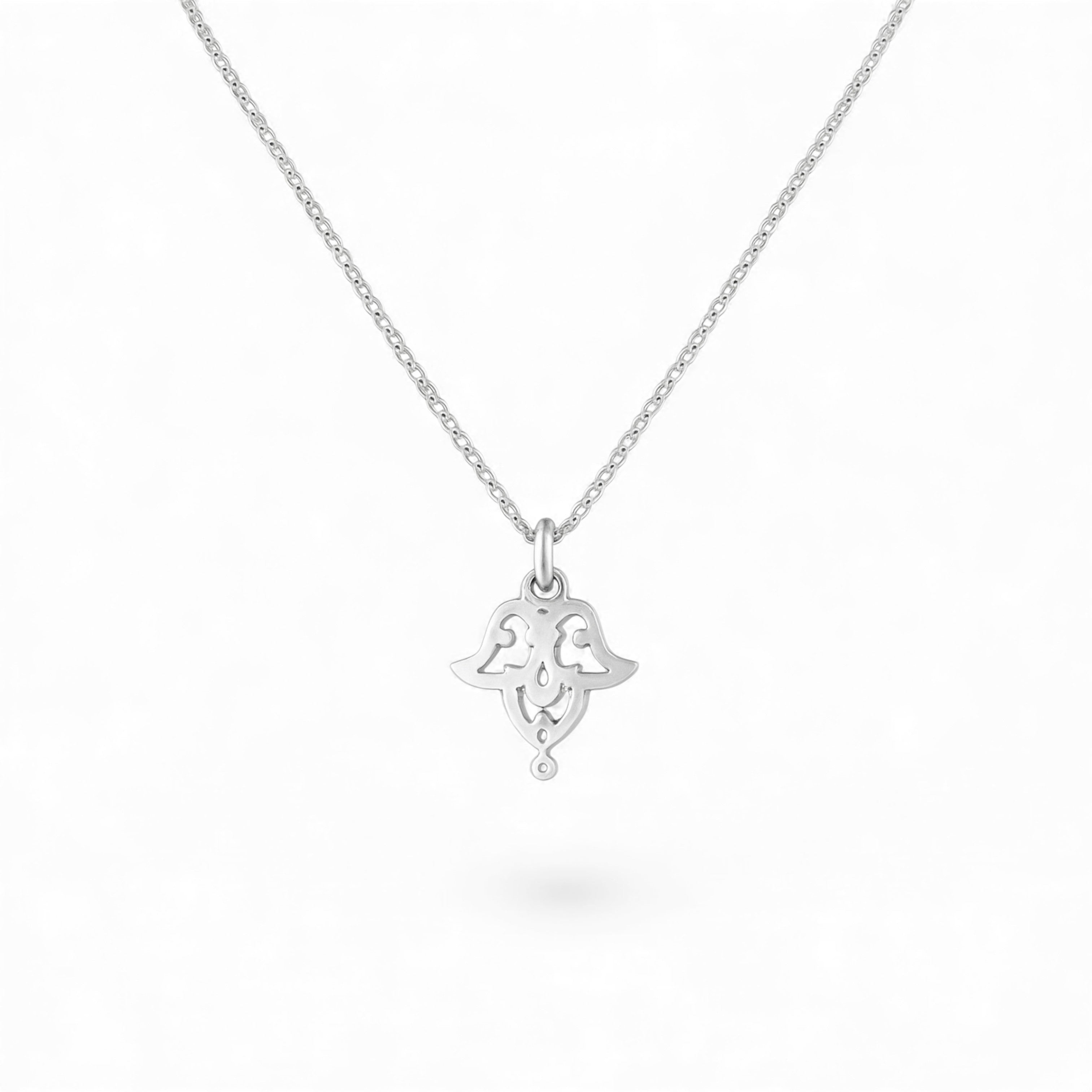 Silver Floral Charm Necklace - Necklace - Kia Concept Store