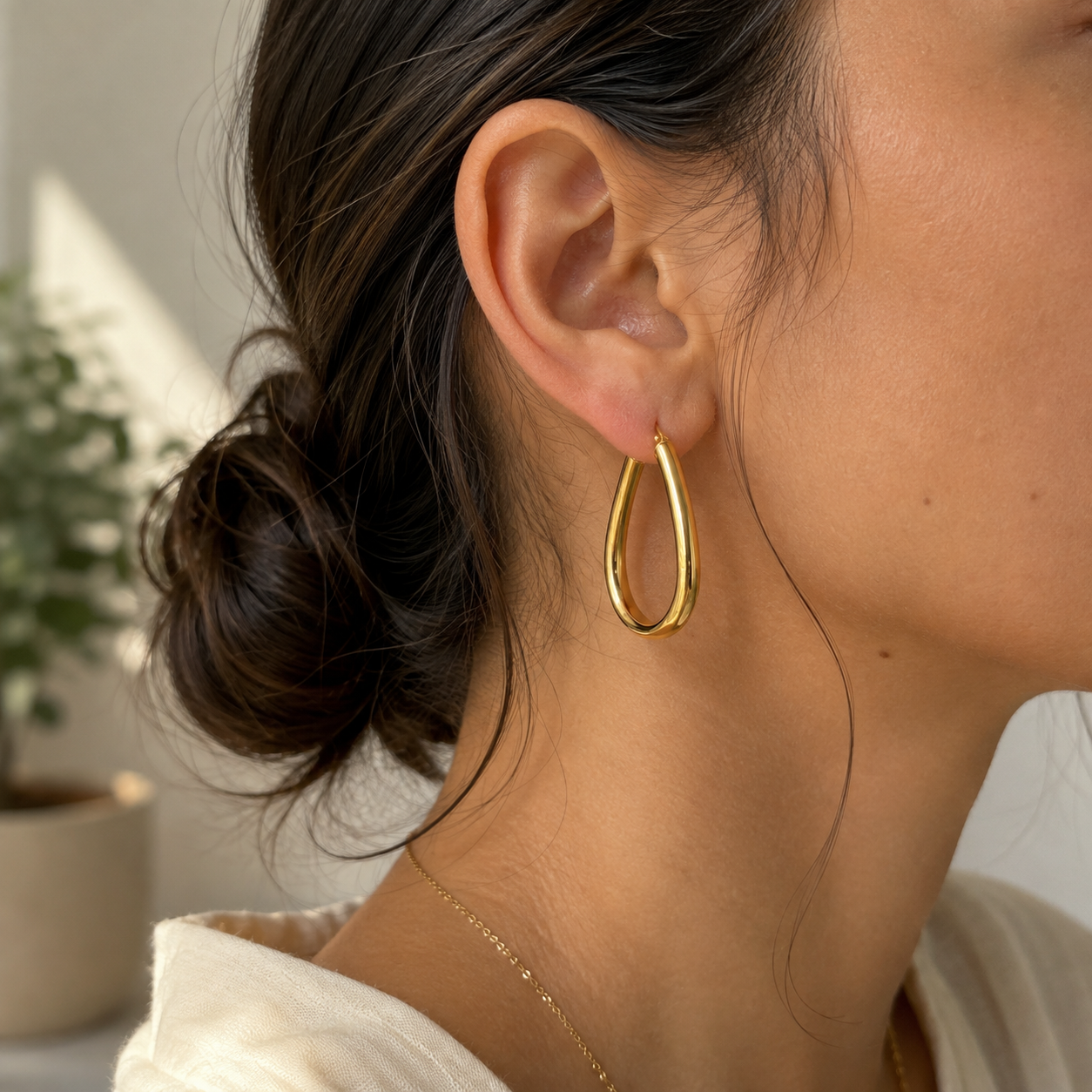 Teardrop Hoop Earrings