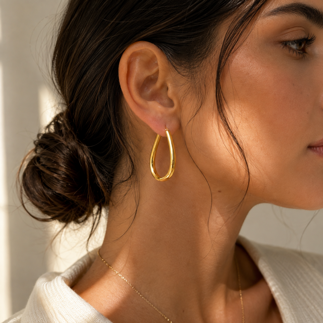 Teardrop Hoop Earrings
