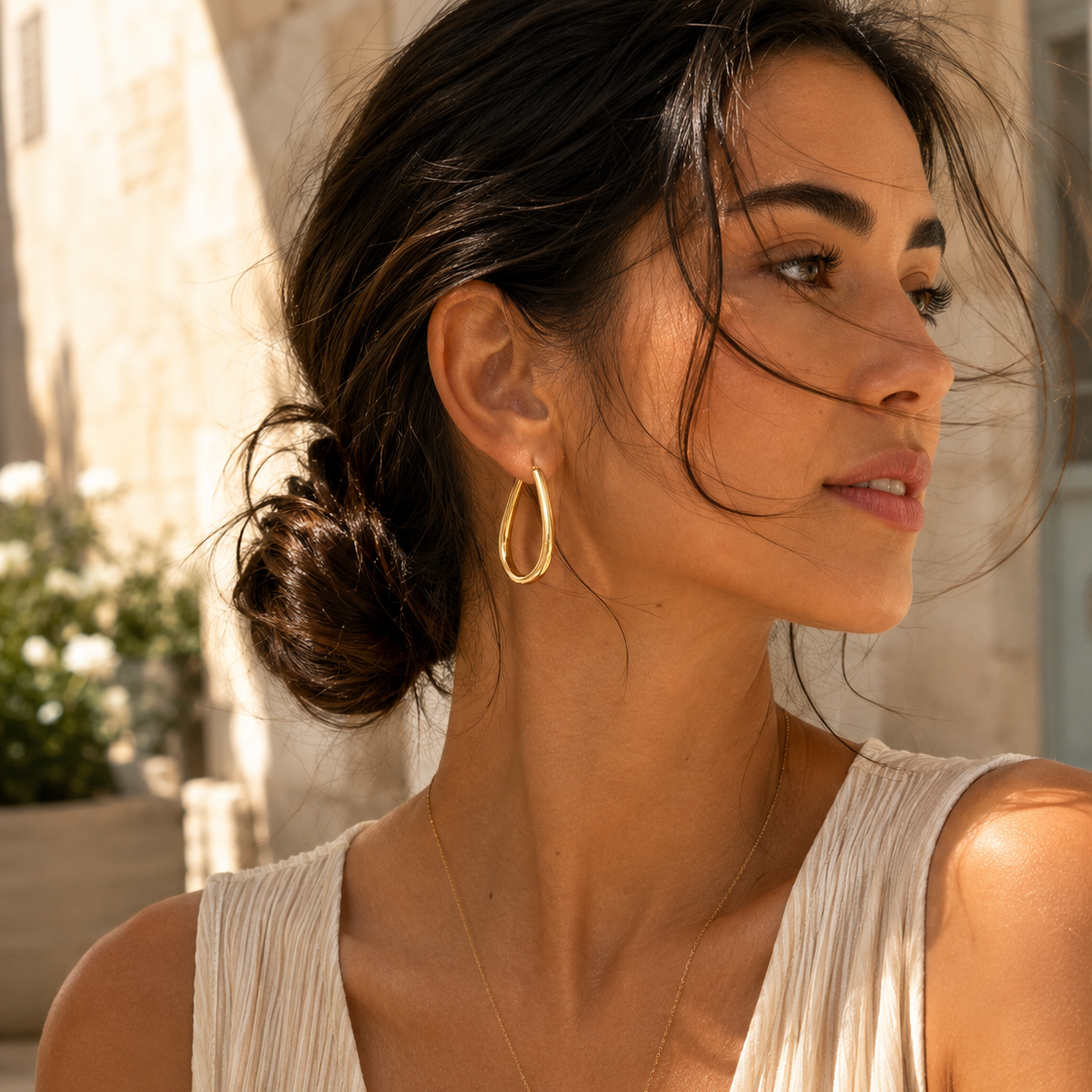 Teardrop Hoop Earrings