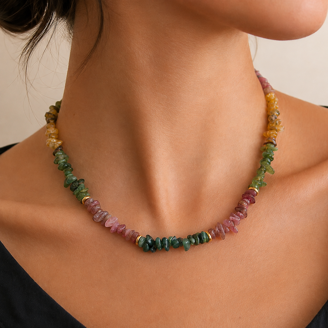 Collier Harmonie Tourmaline Dorée