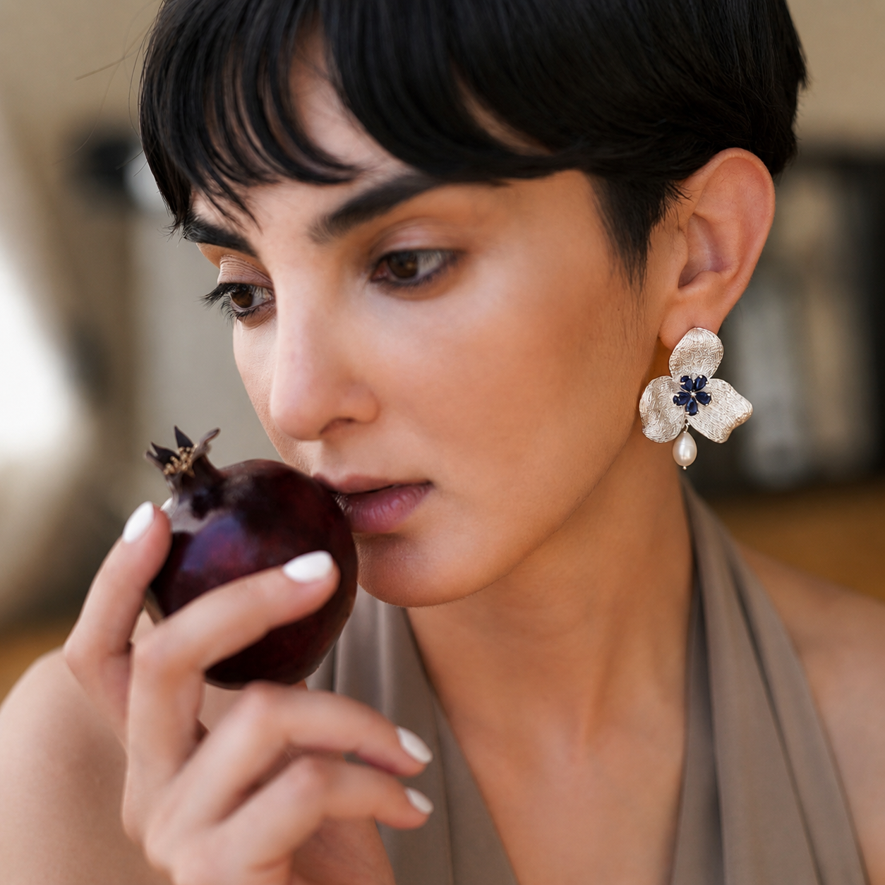 Boucles d'oreilles trillium