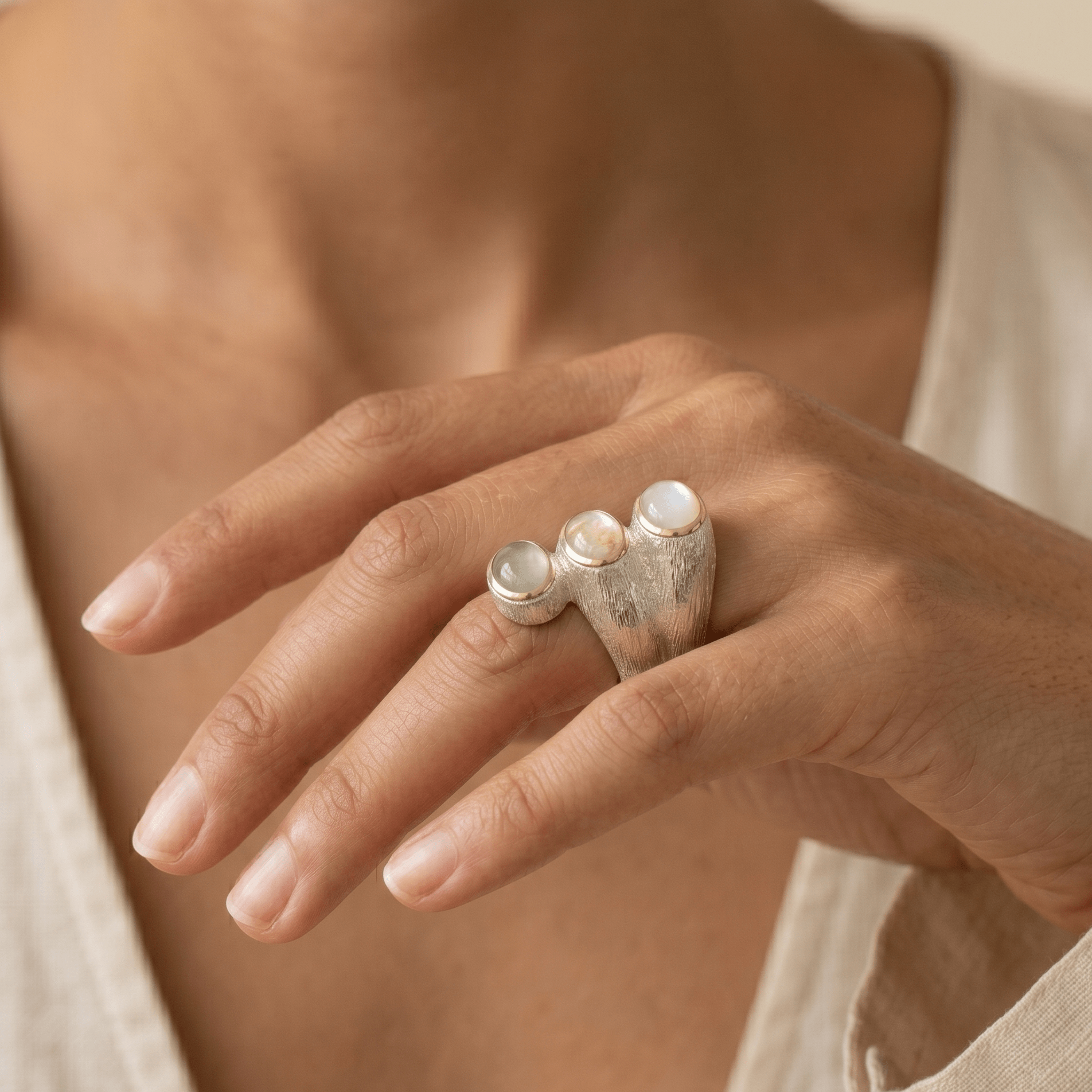 Trio Essence Silver Ring - Ring - Kia Concept Store