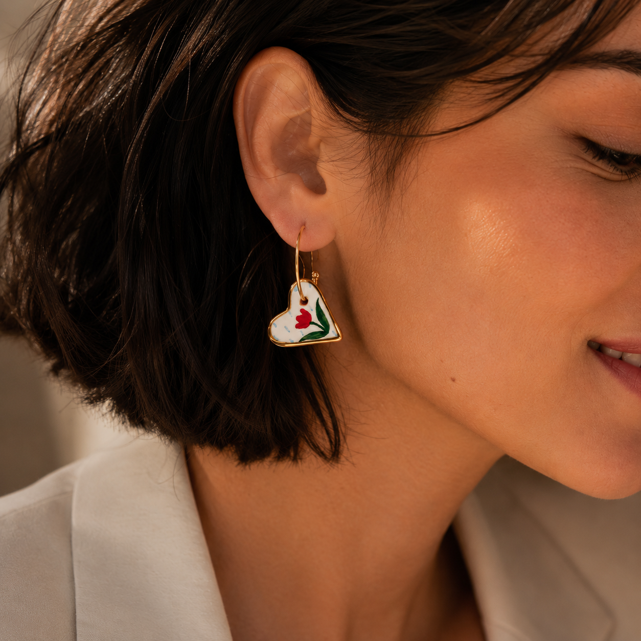 Tulipa Heart Earrings