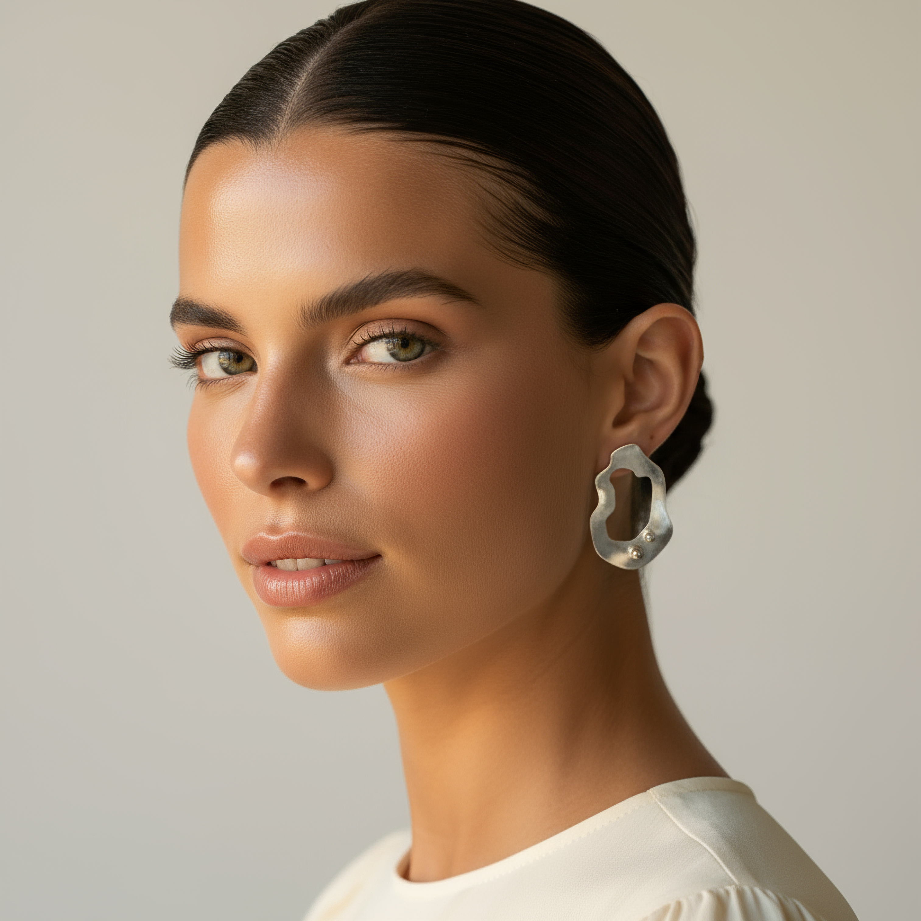 Sculptural Silver Earrings