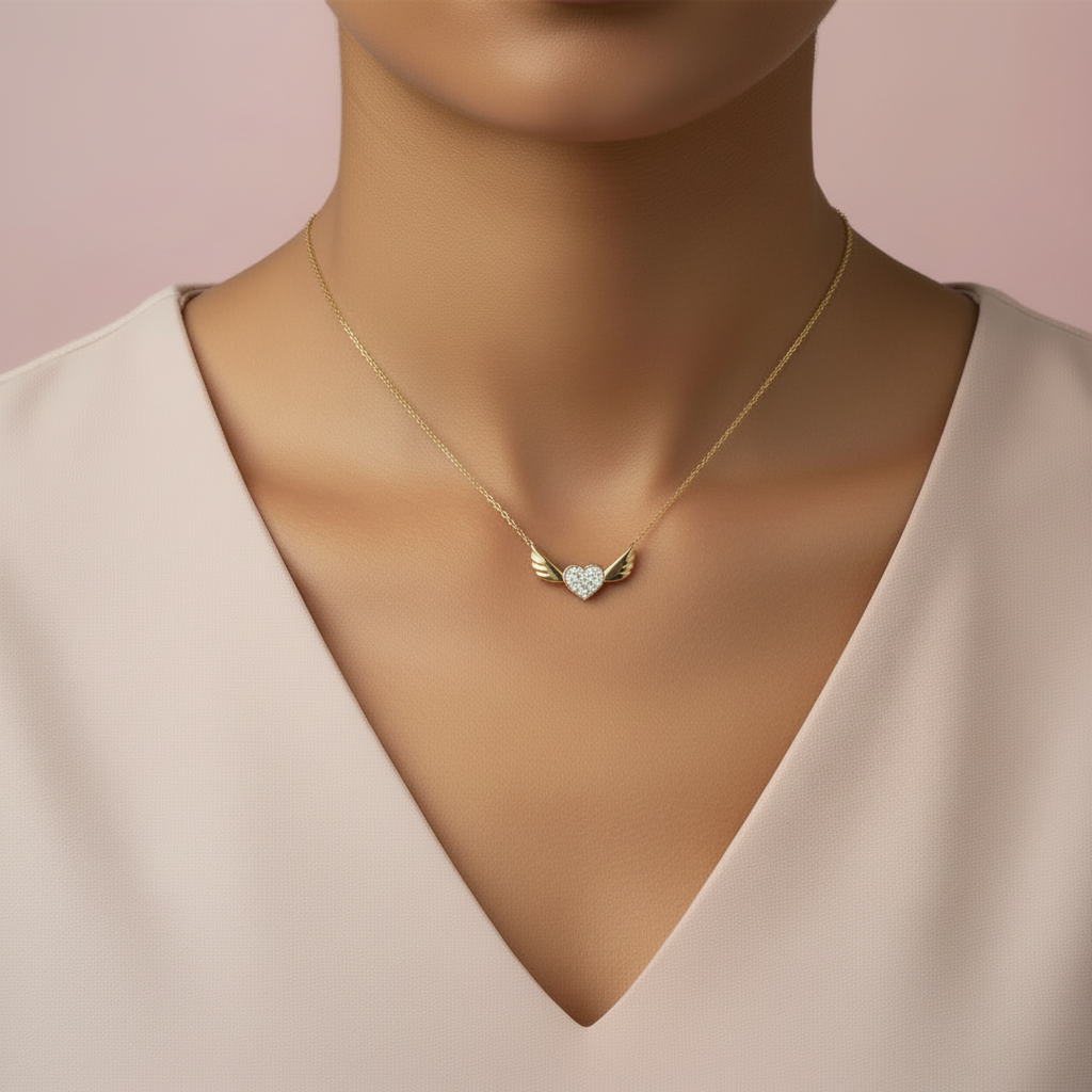 Winged Heart Necklace