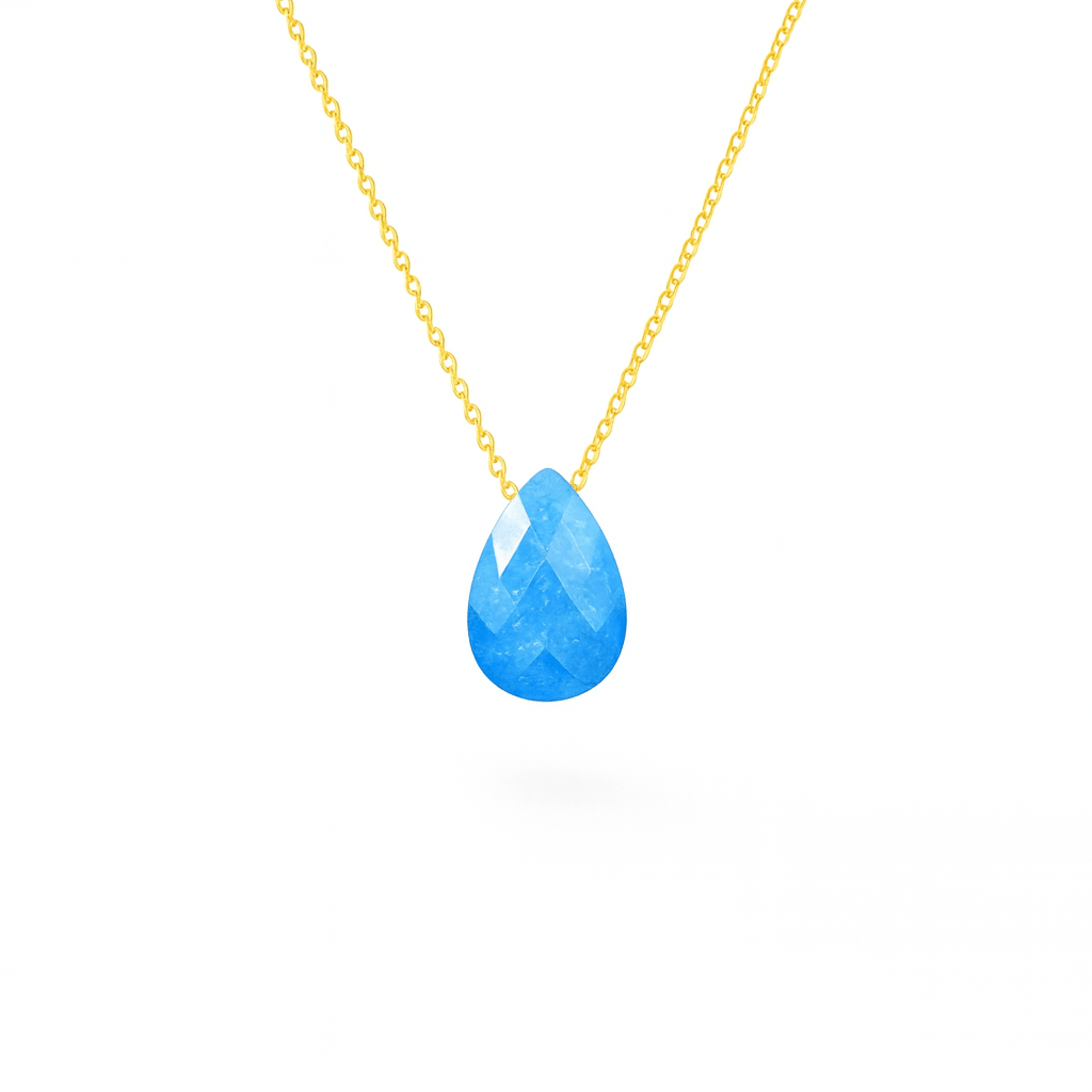 Blue Teardrop Necklace - Necklace - Kia Concept Store