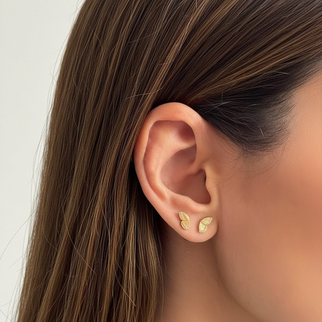 Butterfly Wing Stud Earrings - Earrings - Kia Concept Store